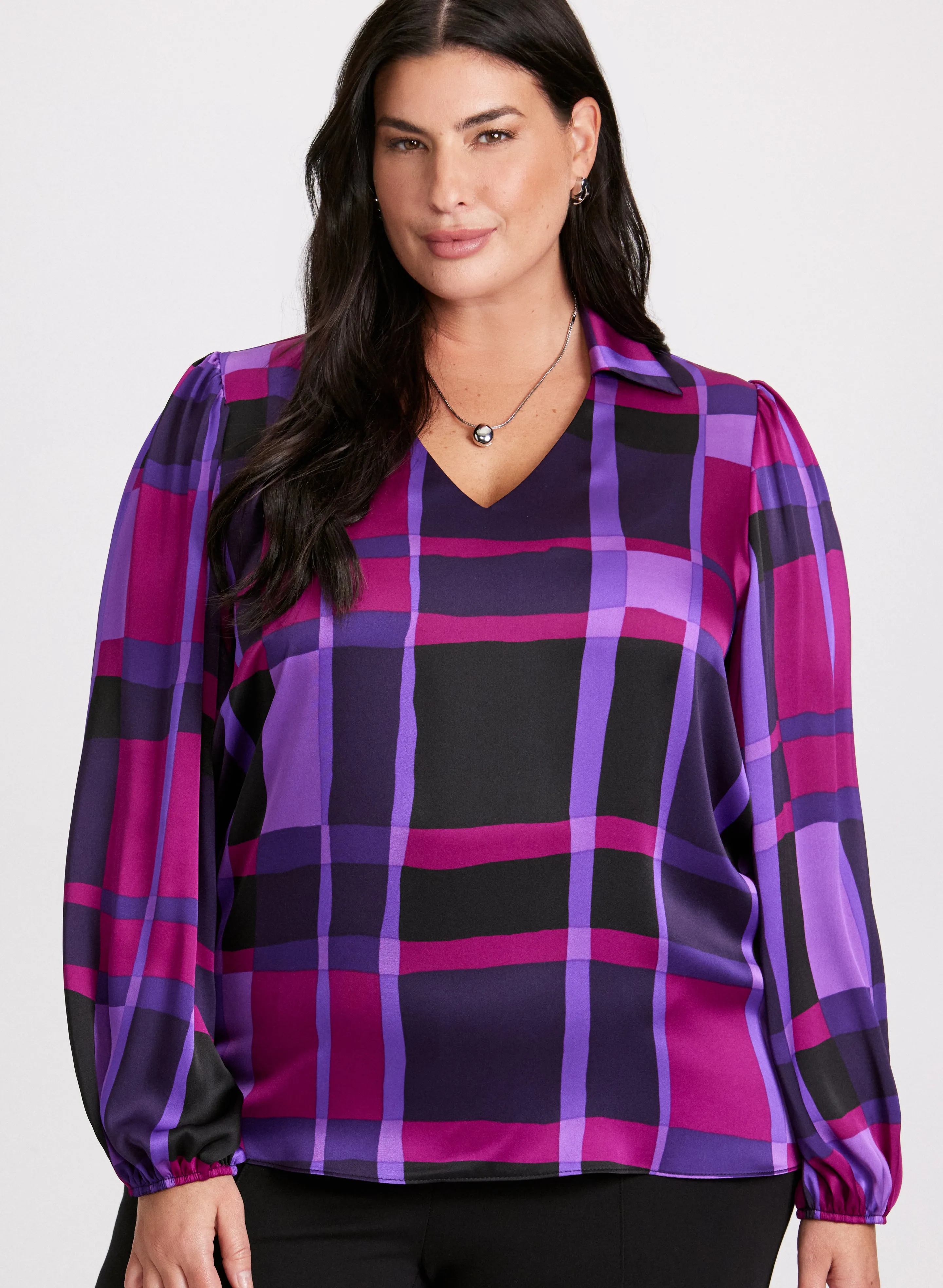 Joseph Ribkoff - Plaid Print Blouse sold by Laura product image thumbnail 2