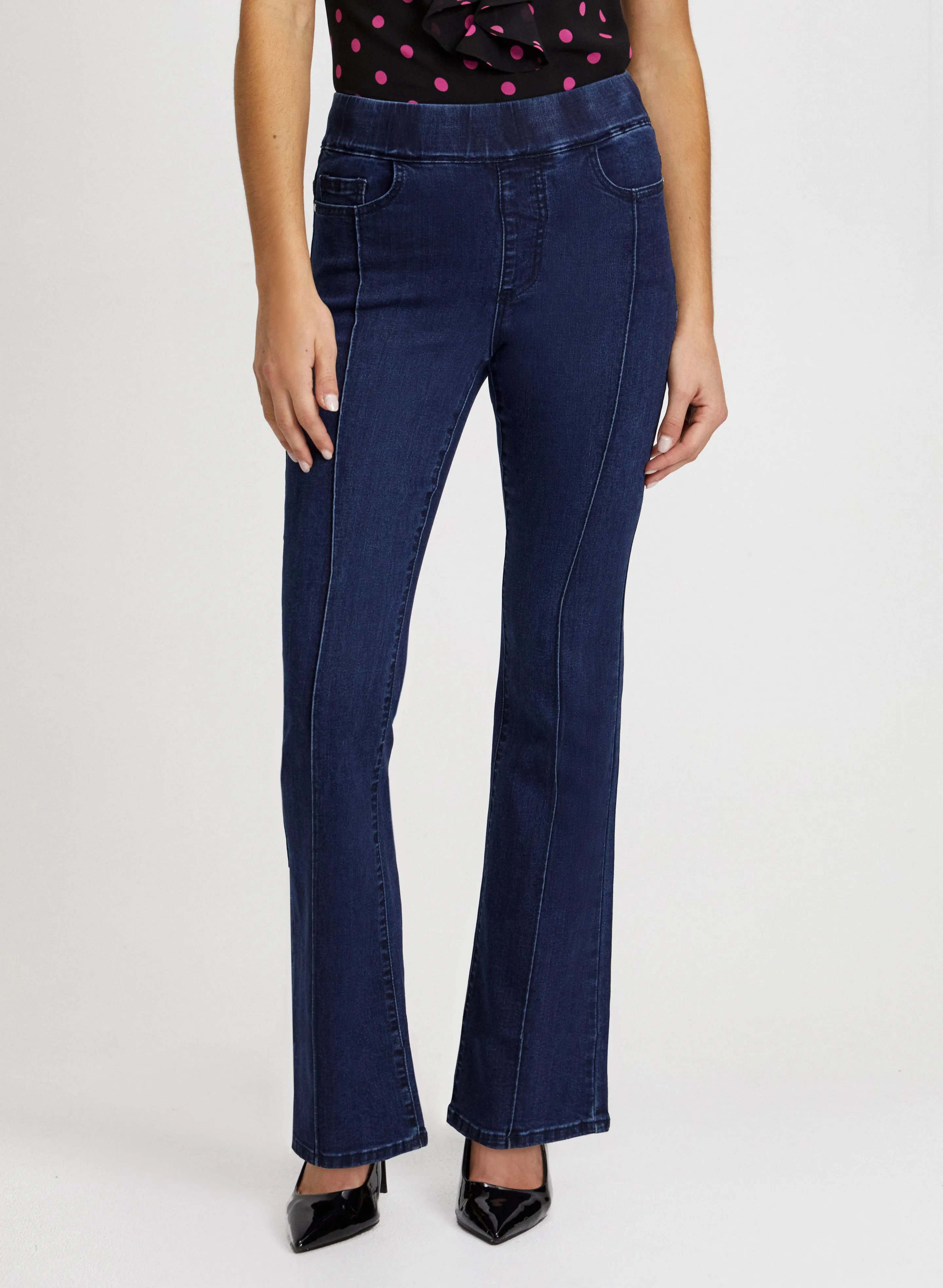 Pull-On Bootcut Jeans sold by Laura