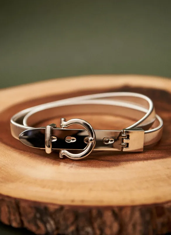Horseshoe Buckle Stretch Belt sold by Laura