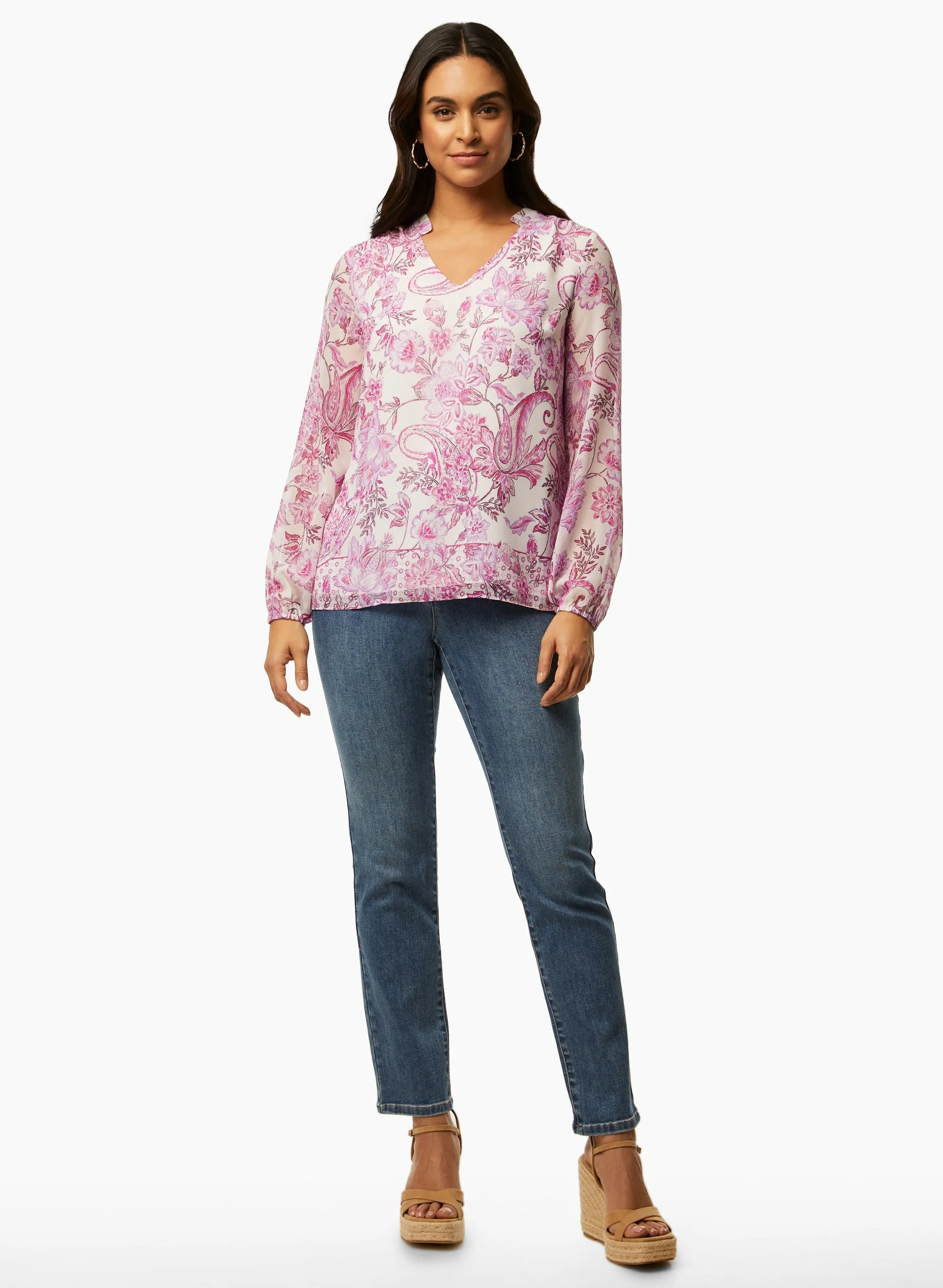 Puff Sleeve Paisley Print Blouse sold by Laura product image thumbnail 3