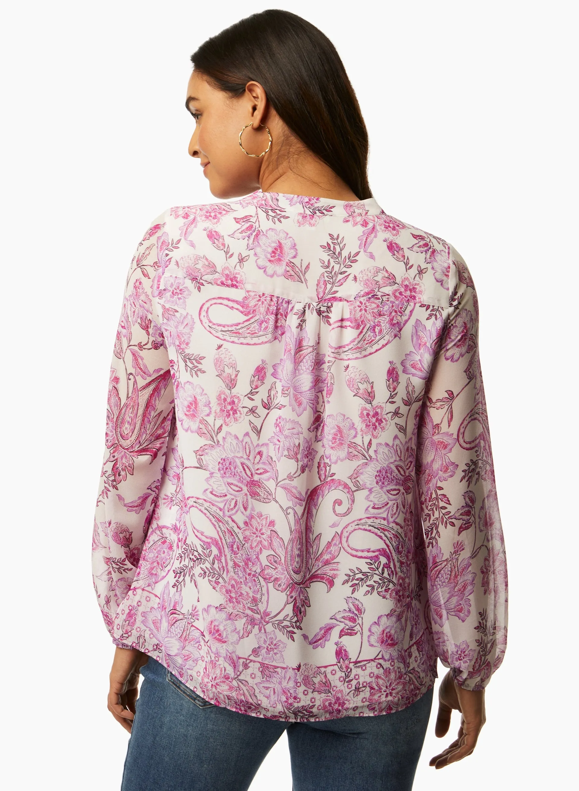 Puff Sleeve Paisley Print Blouse sold by Laura product image thumbnail 4