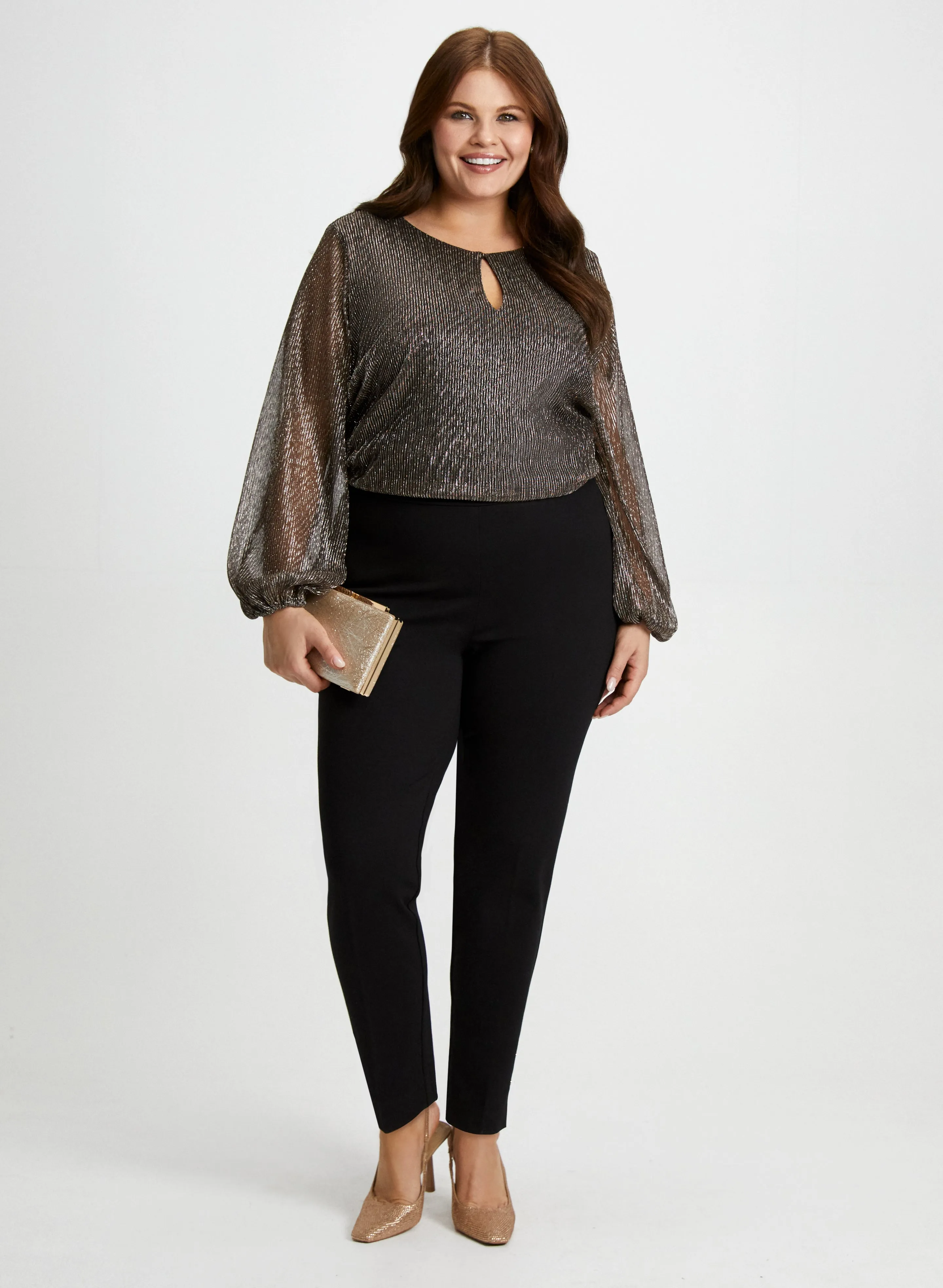 Plissé Top & Vegan Leather Pants sold by Laura