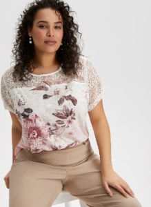 Floral Print Burnout Tee sold by Laura
