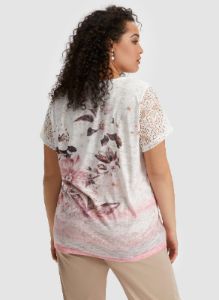 Floral Print Burnout Tee sold by Laura