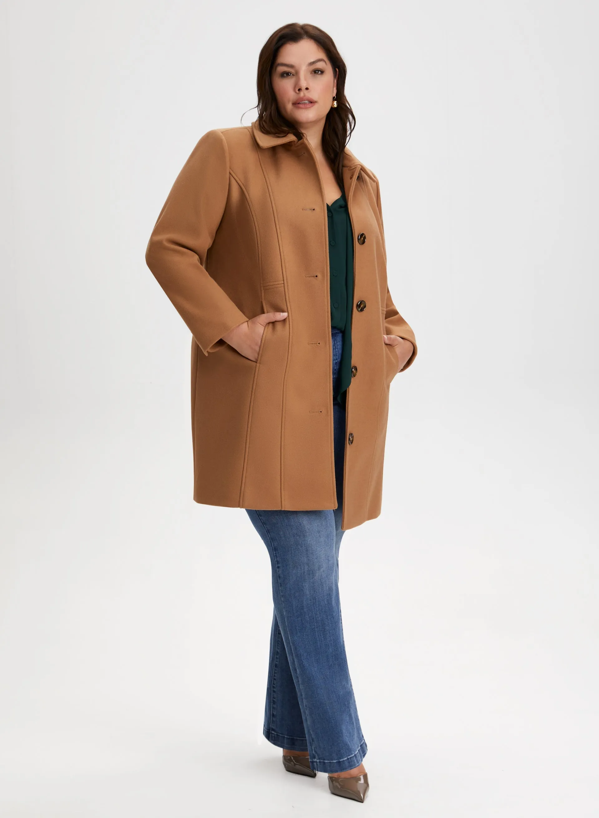 Stretch Wool Blend Coat sold by Laura product image thumbnail 4