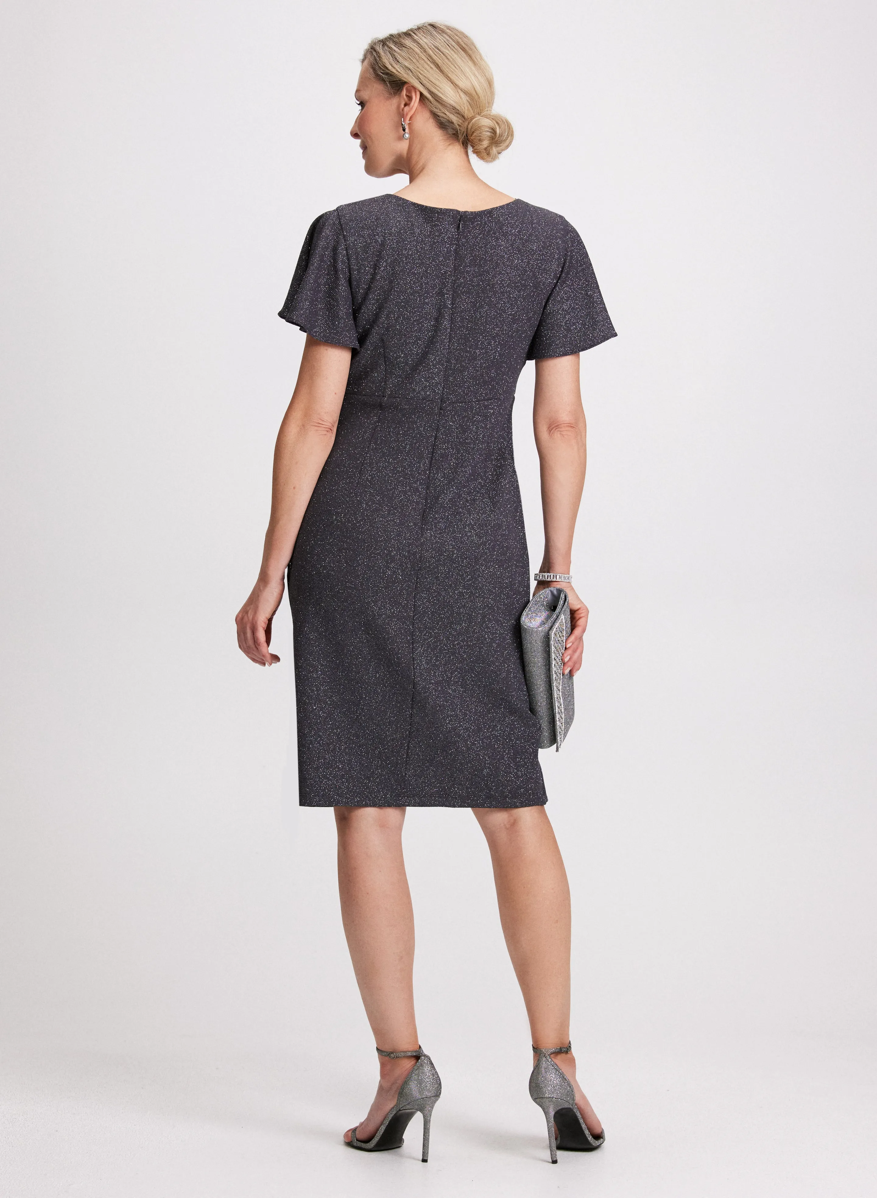 V-Neck Rhinestone Detail Dress sold by Laura product image thumbnail 2