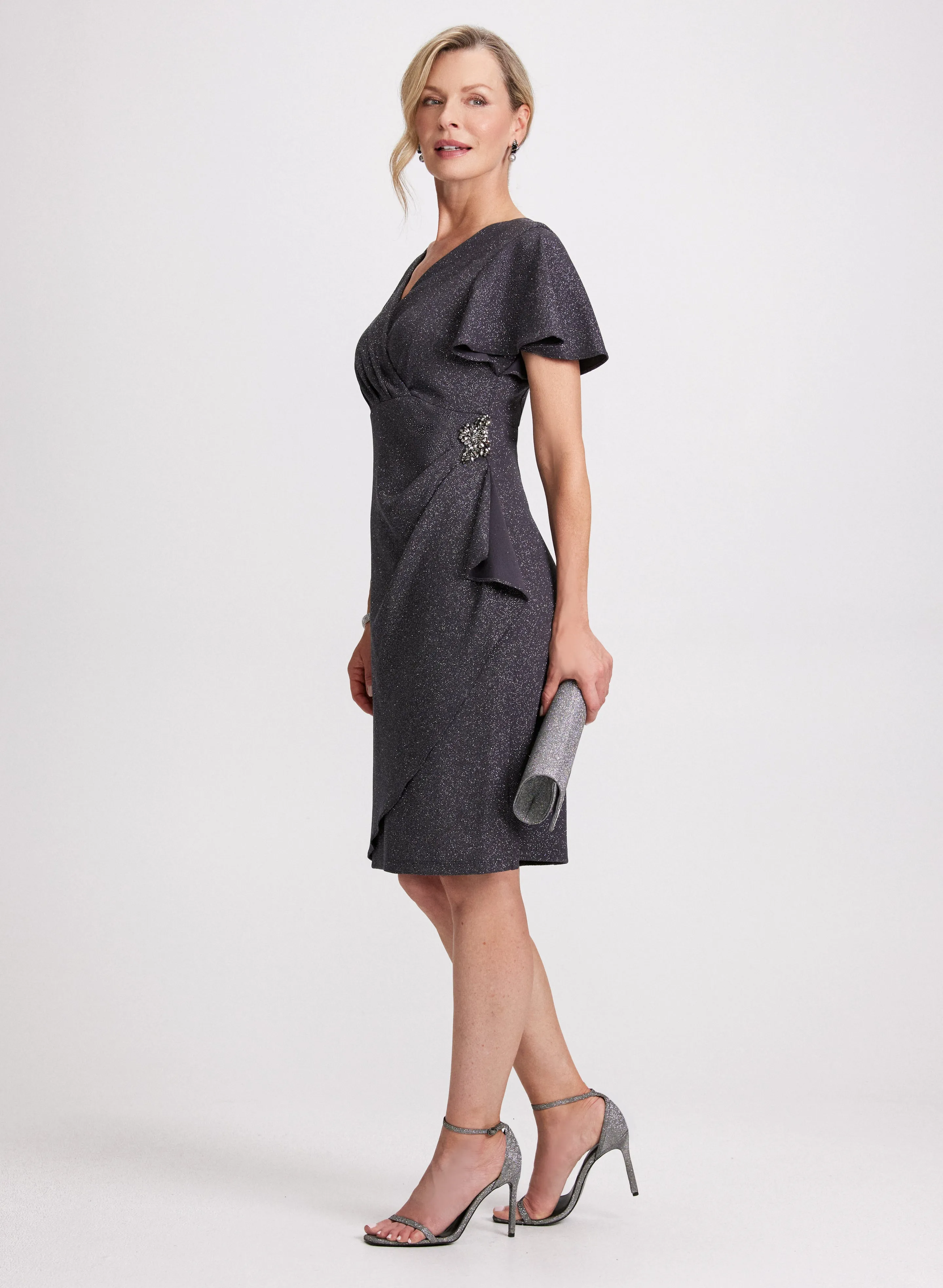 V-Neck Rhinestone Detail Dress sold by Laura product image thumbnail 3