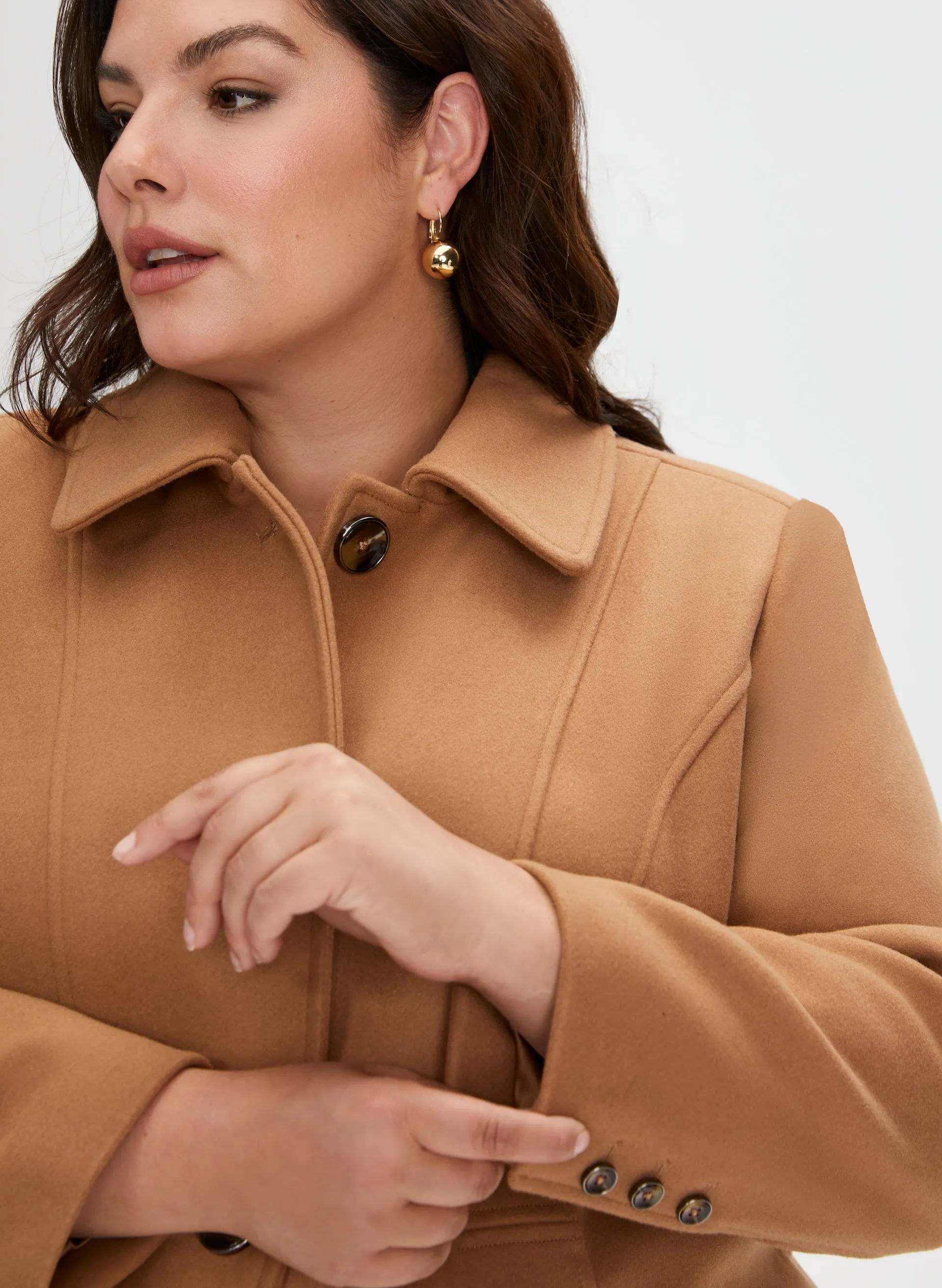 Stretch Wool Blend Coat sold by Laura product image thumbnail 3
