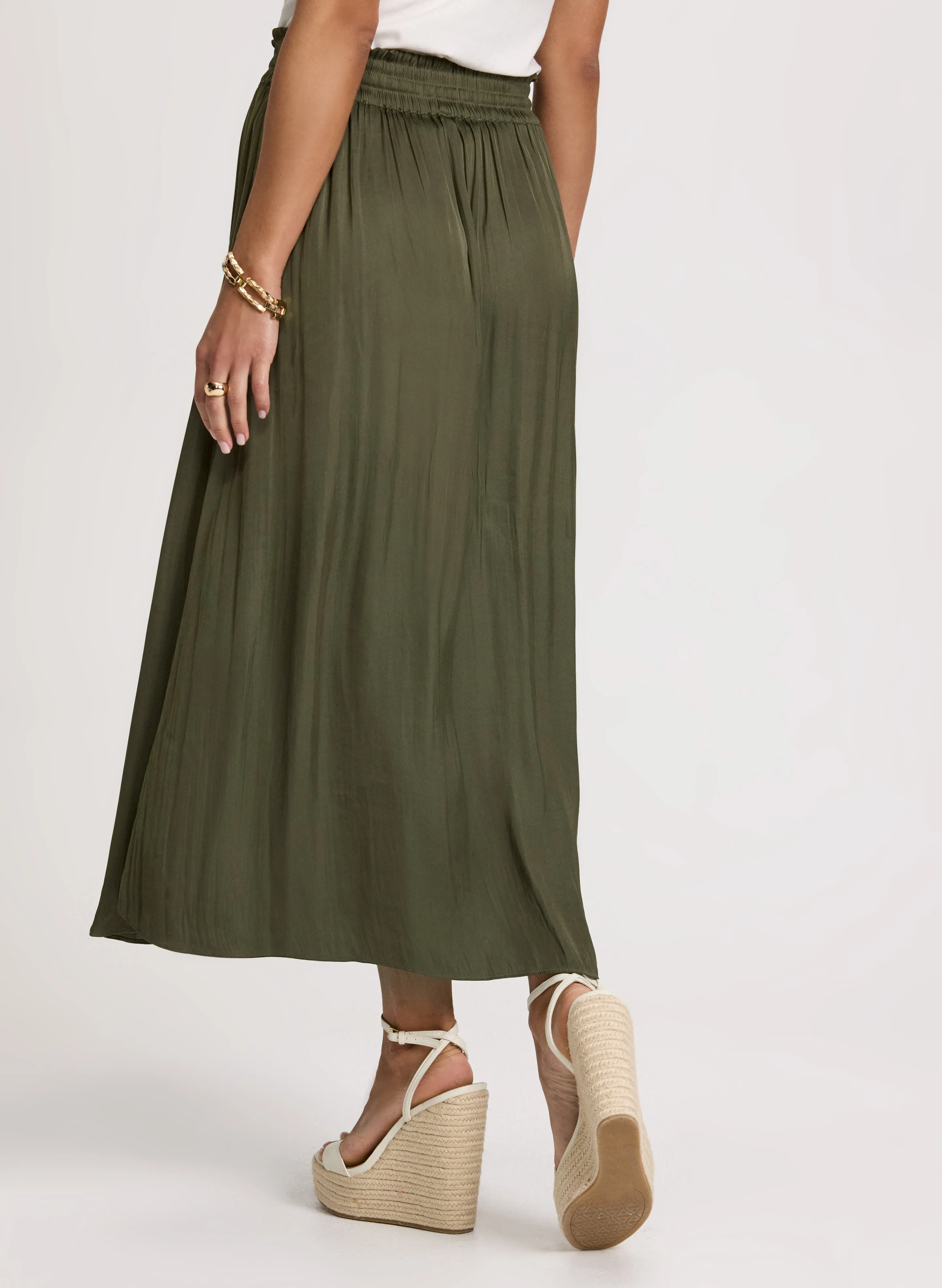 Satin Drawstring Waist Skirt sold by Laura product image thumbnail 2