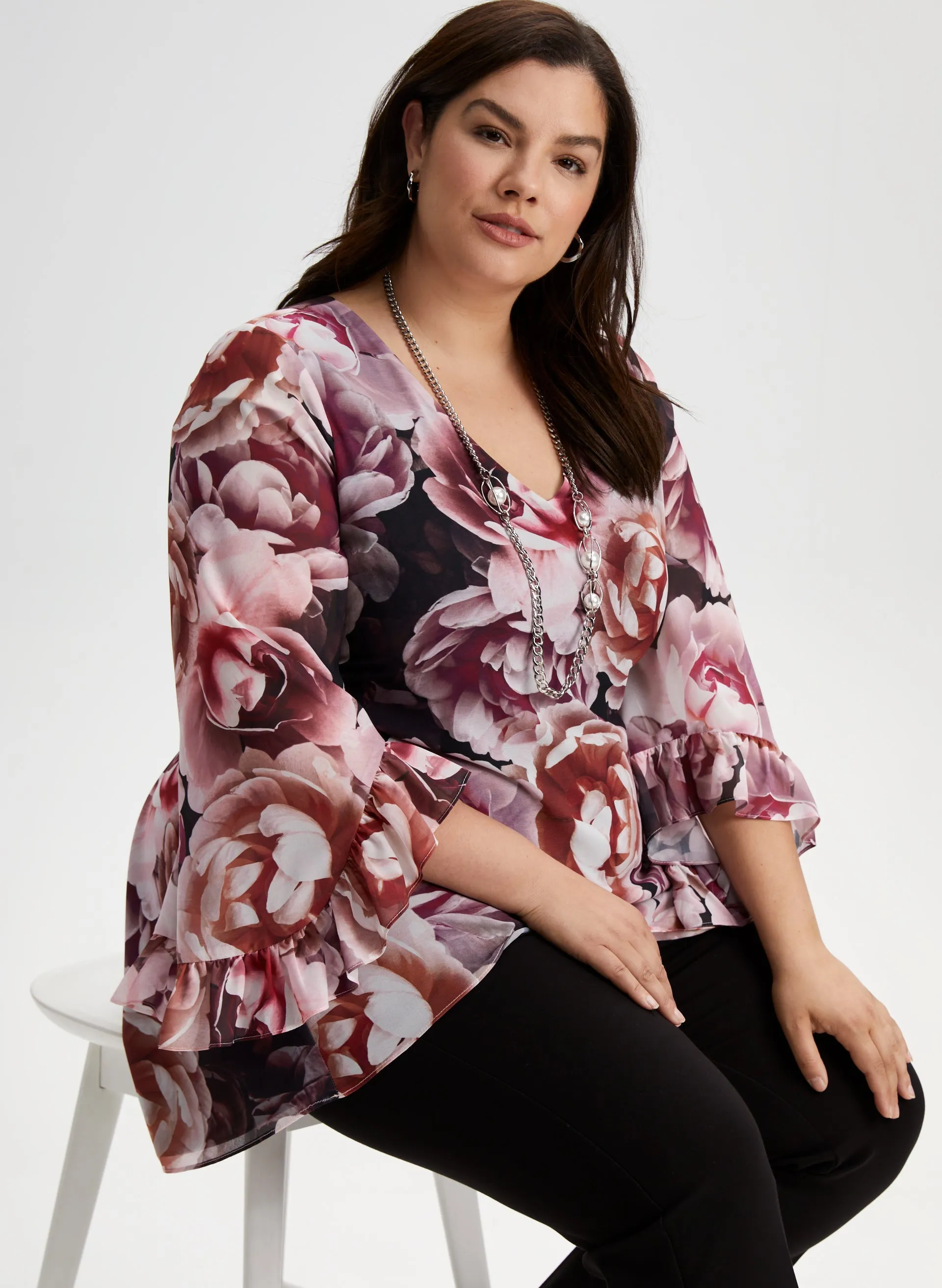 Floral 3/4 Sleeve Blouse sold by Laura product image thumbnail 5