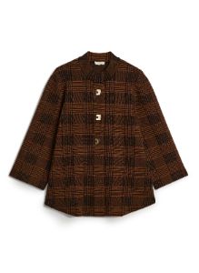 Plaid Button Front Trapeze Cardigan sold by Laura