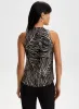 Palm Print Sleeveless Top sold by Laura