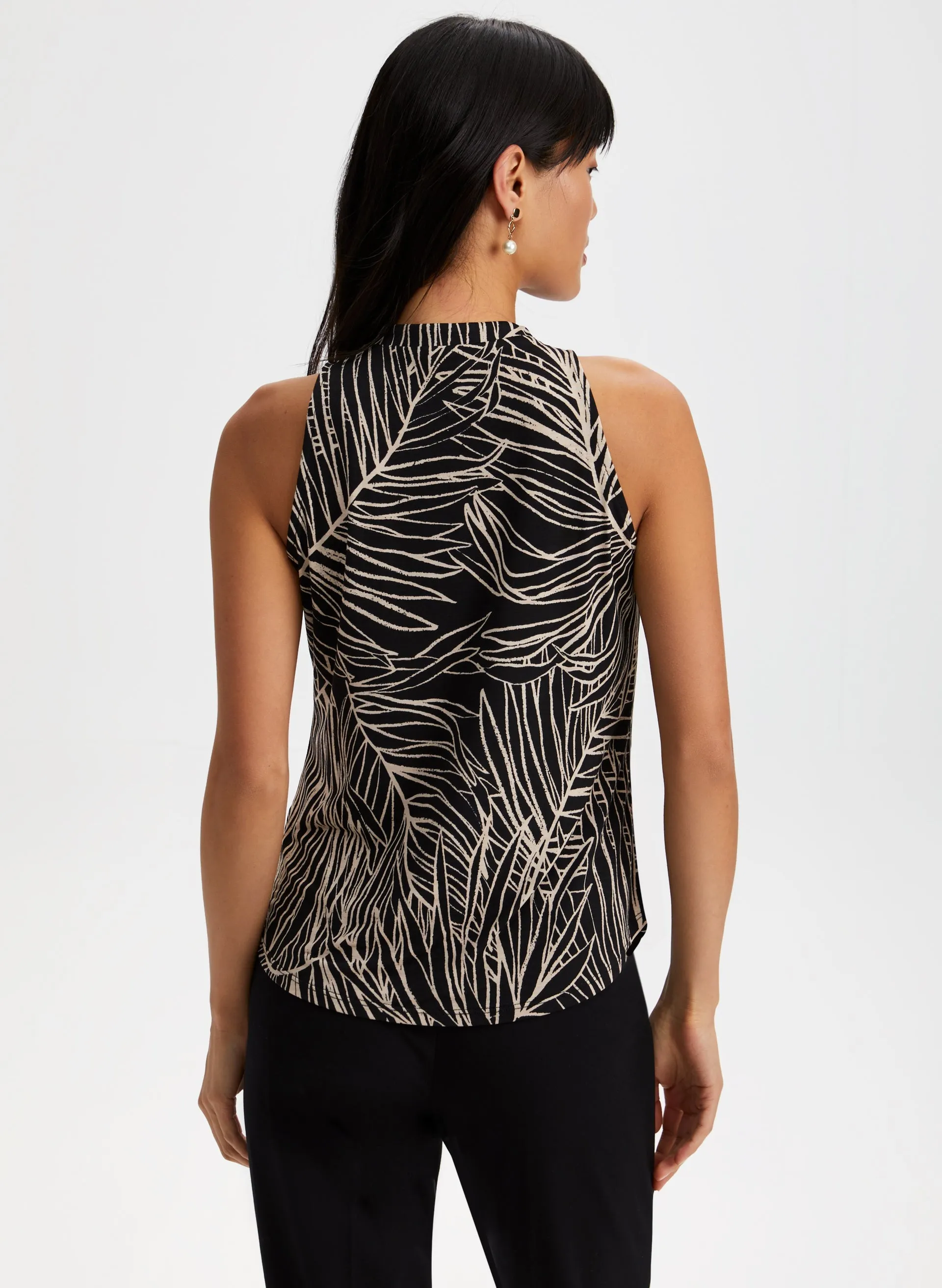 Palm Print Sleeveless Top sold by Laura product image thumbnail 4