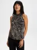 Palm Print Sleeveless Top sold by Laura