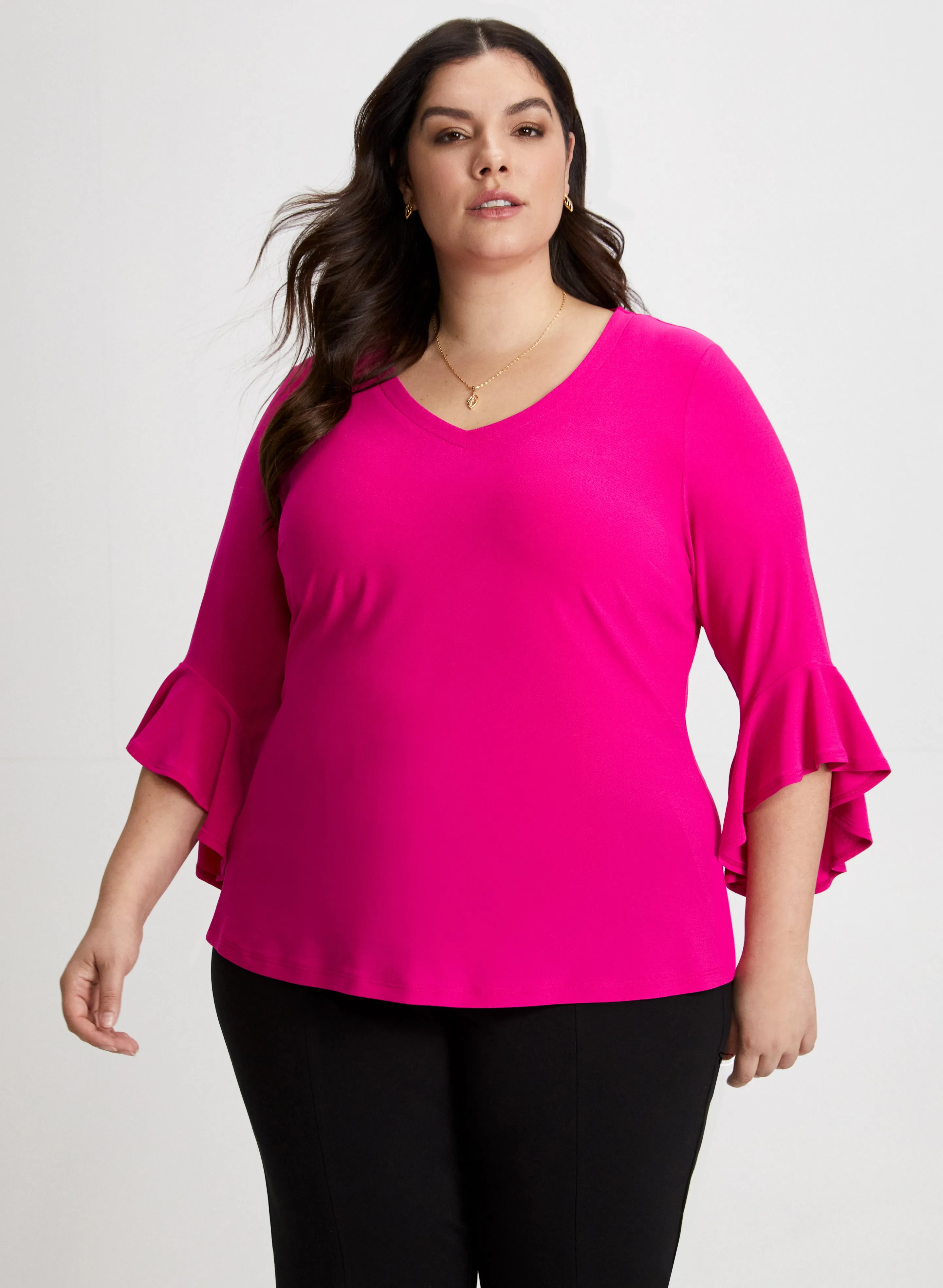 Flutter Sleeve V-Neck Top sold by Laura product image thumbnail 5