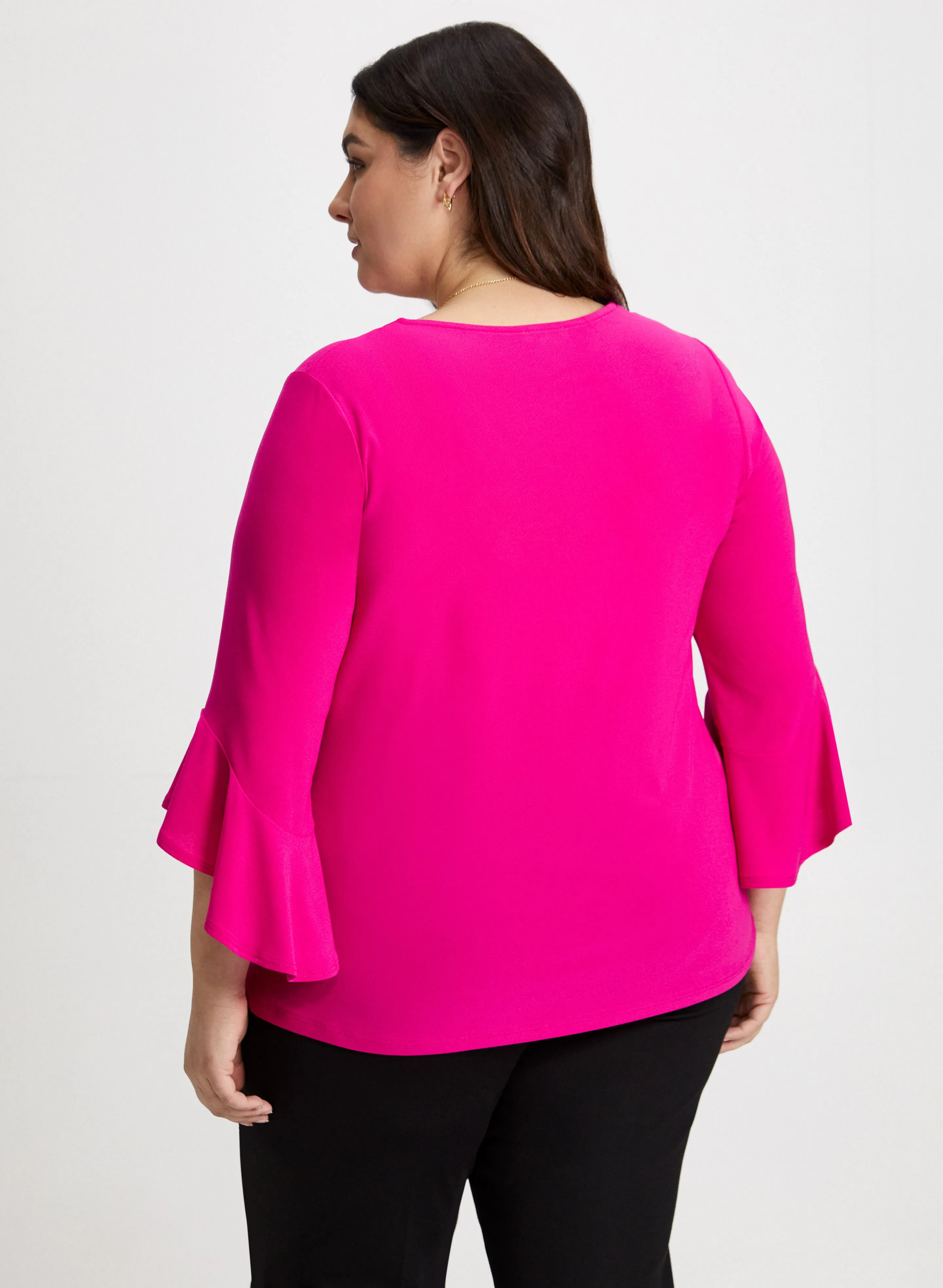 Flutter Sleeve V-Neck Top sold by Laura product image thumbnail 4