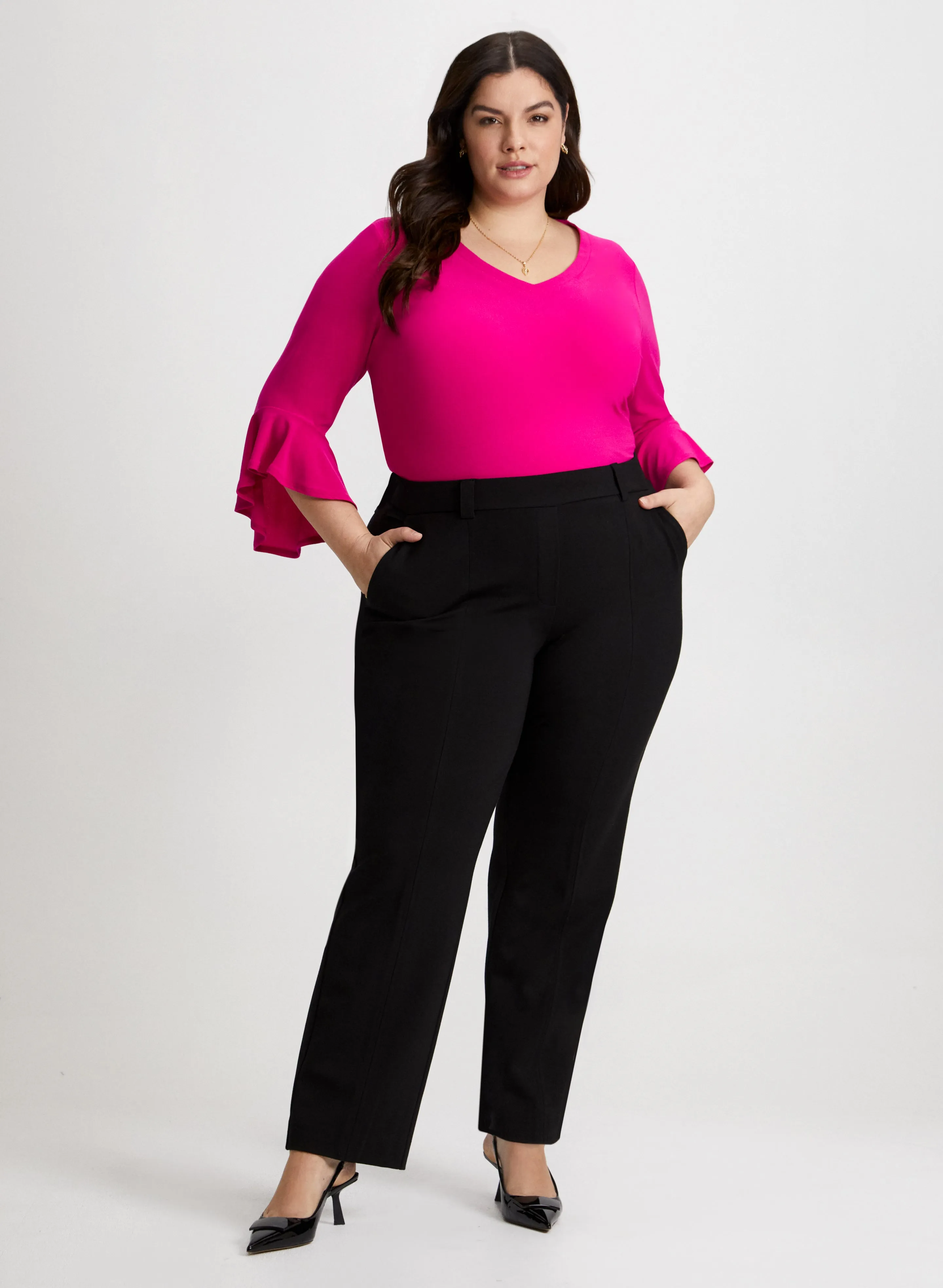 Flutter Sleeve V-Neck Top sold by Laura product image thumbnail 3