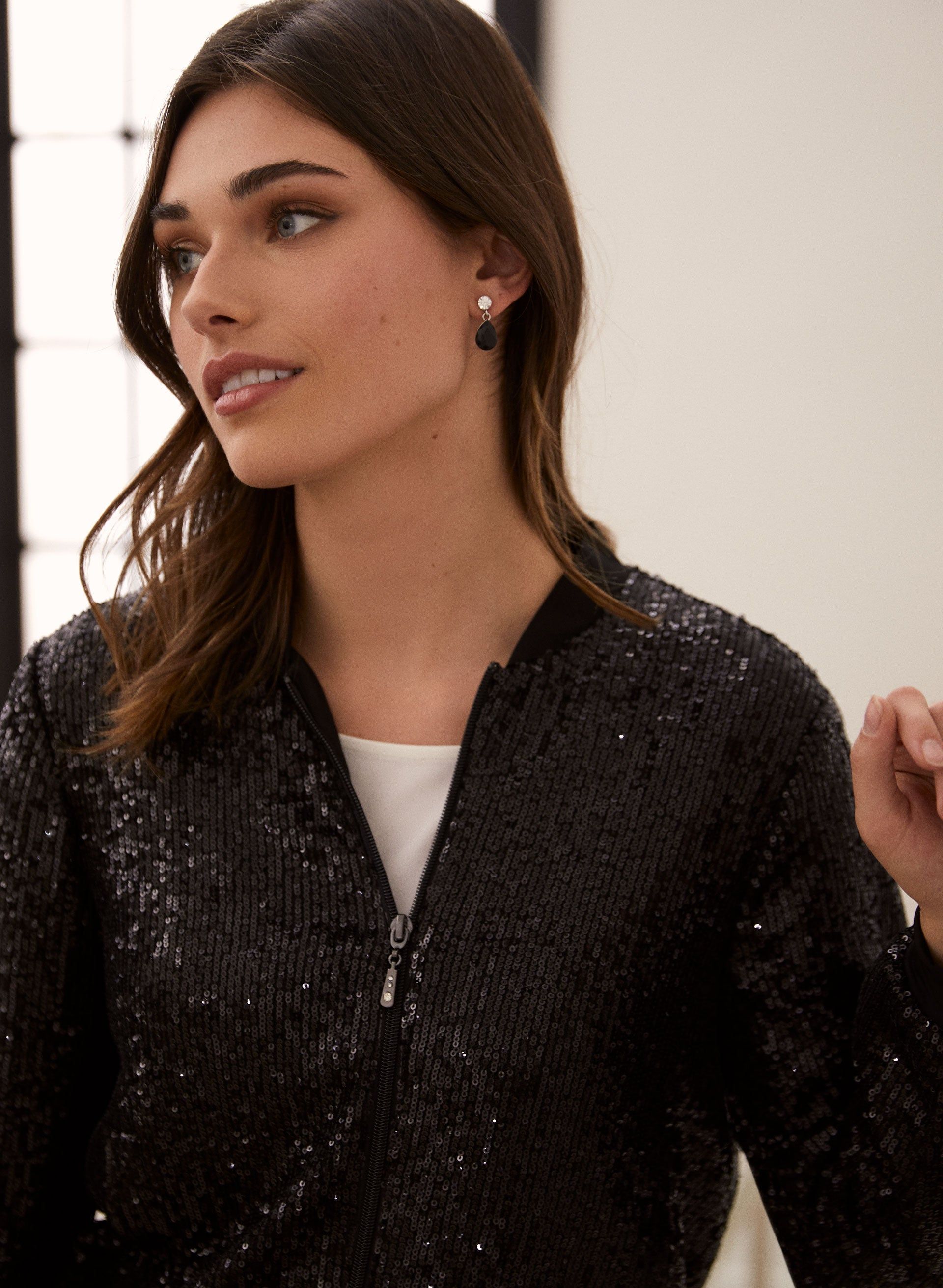 Sequin Bomber Jacket sold by Laura product image thumbnail 4