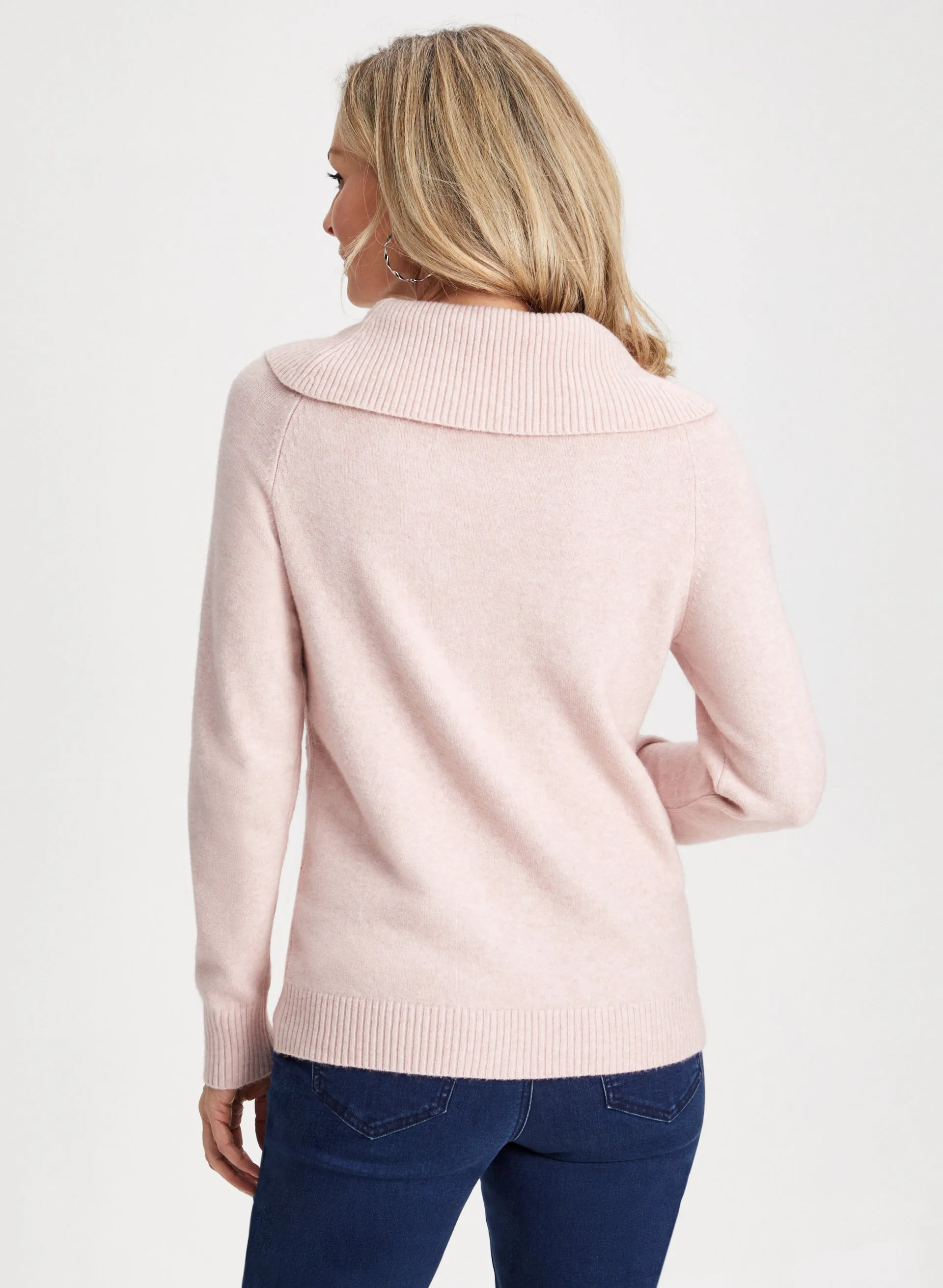 Pearl Embellished Cowl Neck Sweater sold by Laura product image thumbnail 4