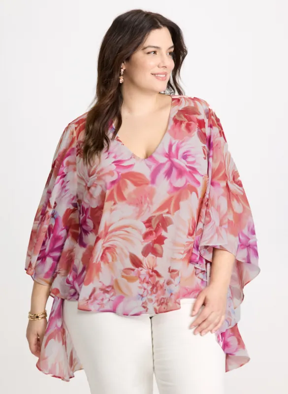 Asymmetric Floral Print Blouse sold by Laura