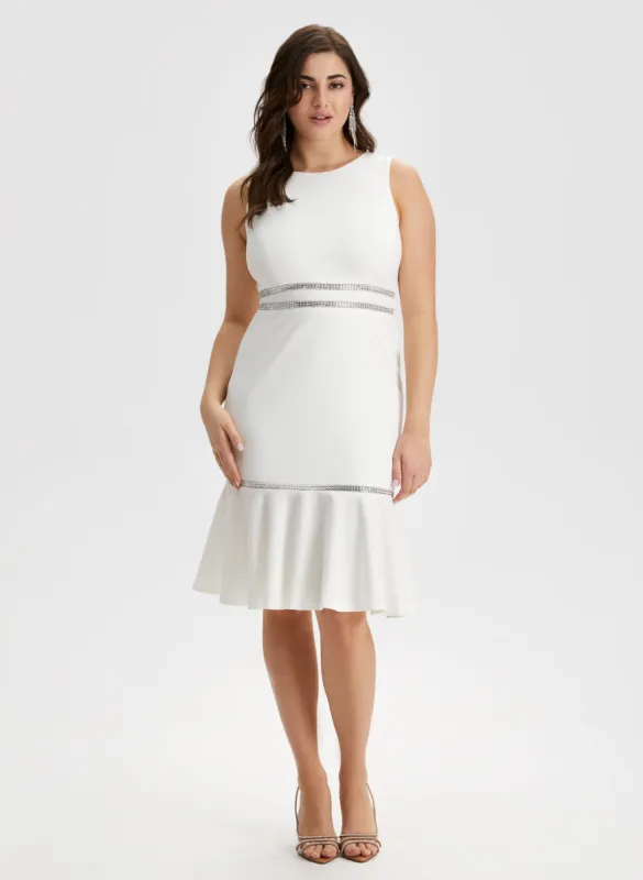 Glitter Trim Sleeveless Dress sold by Laura