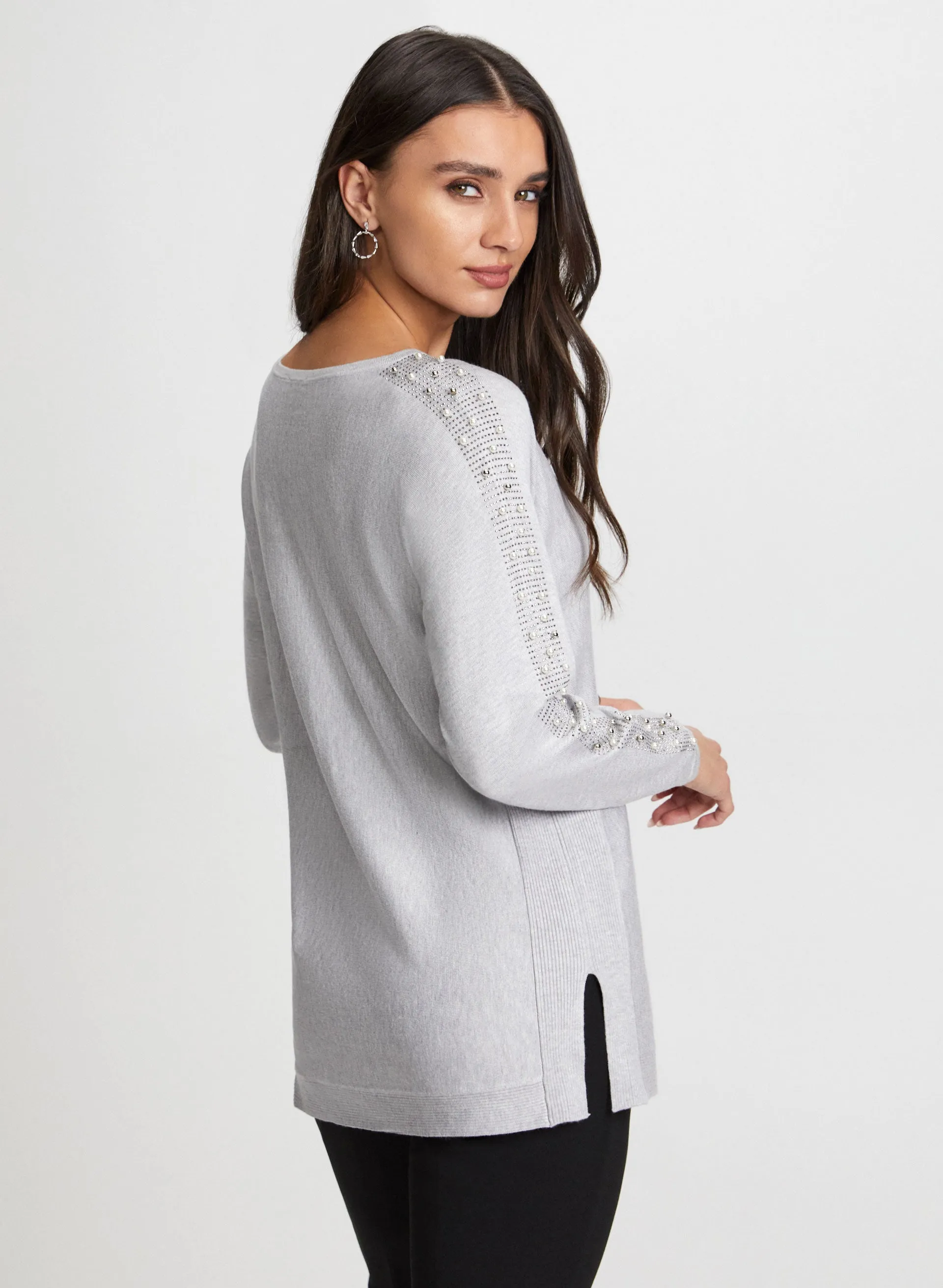 Pearl & Stud Detail Sweater sold by Laura product image thumbnail 4