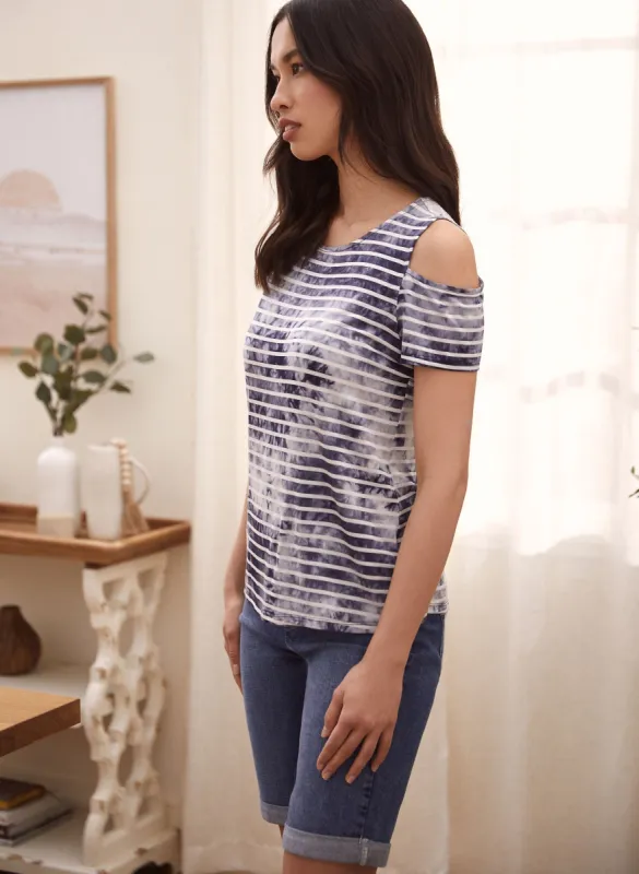 Cold Shoulder Scoop Neck Top sold by Laura
