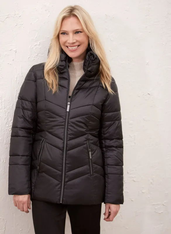 Chevron Quilted Coat sold by Laura