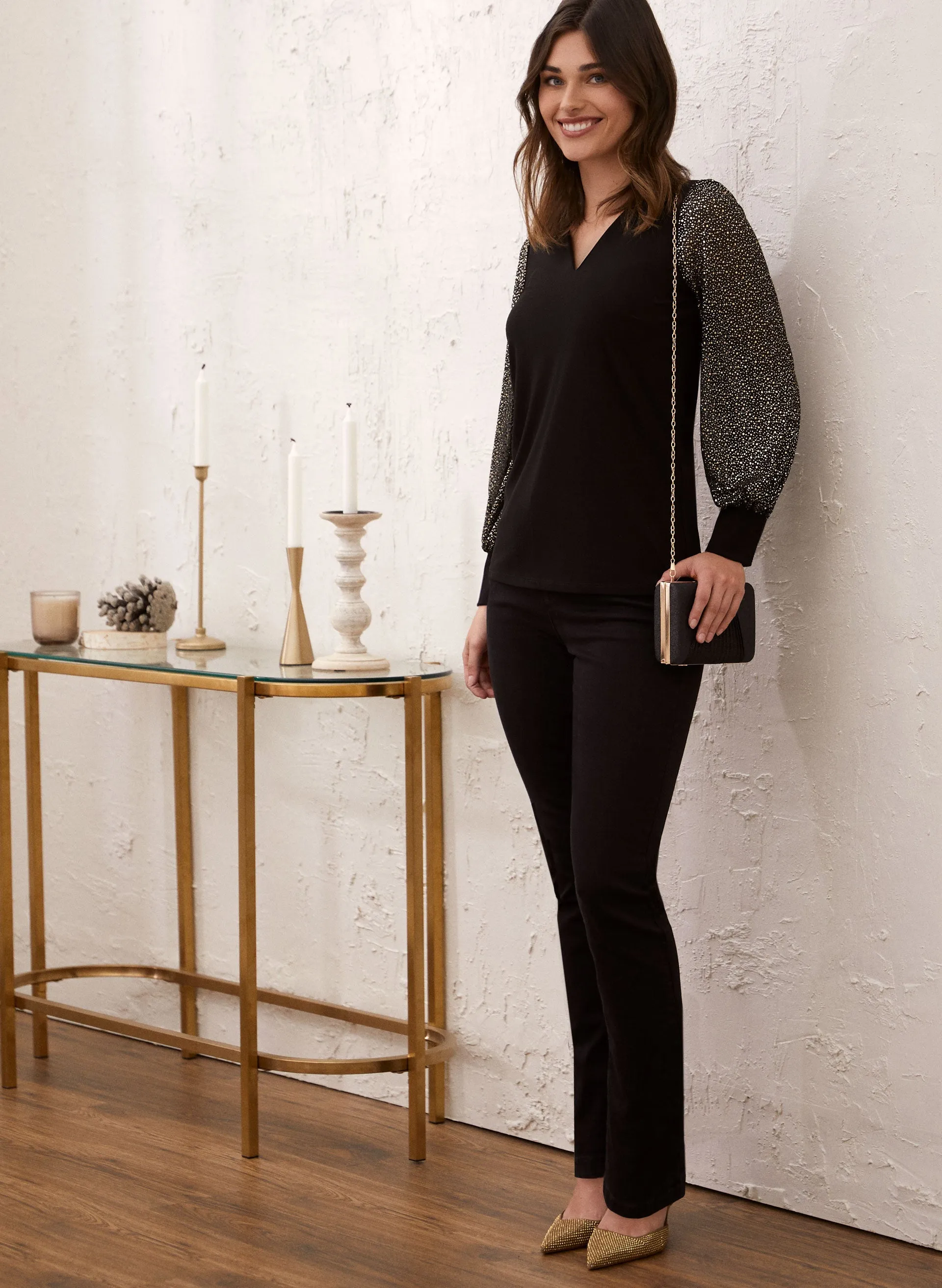 Blouse With Shimmer Sleeves sold by Laura product image thumbnail 4