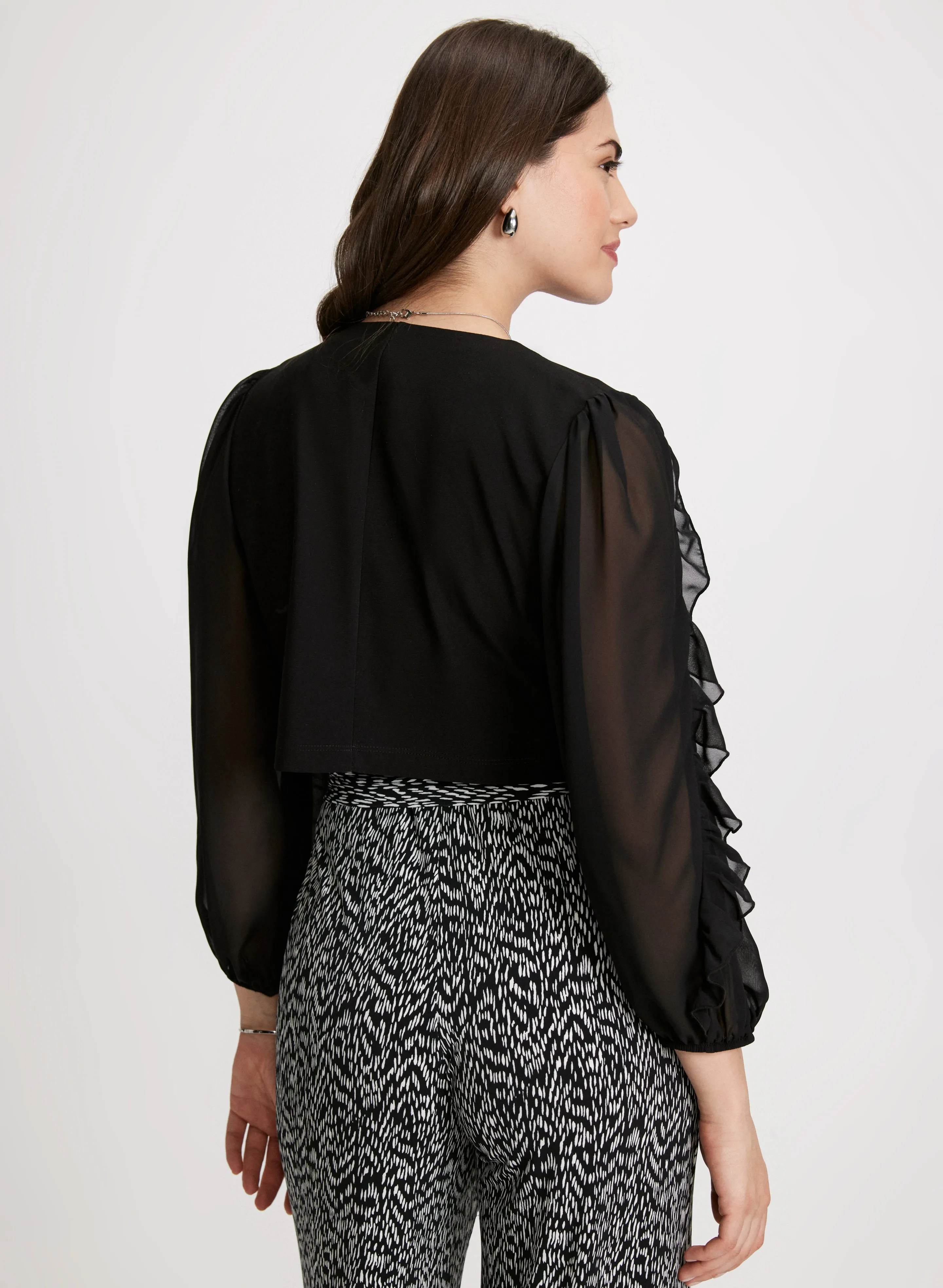 Sheer Ruffled Sleeve Bolero sold by Laura product image thumbnail 4