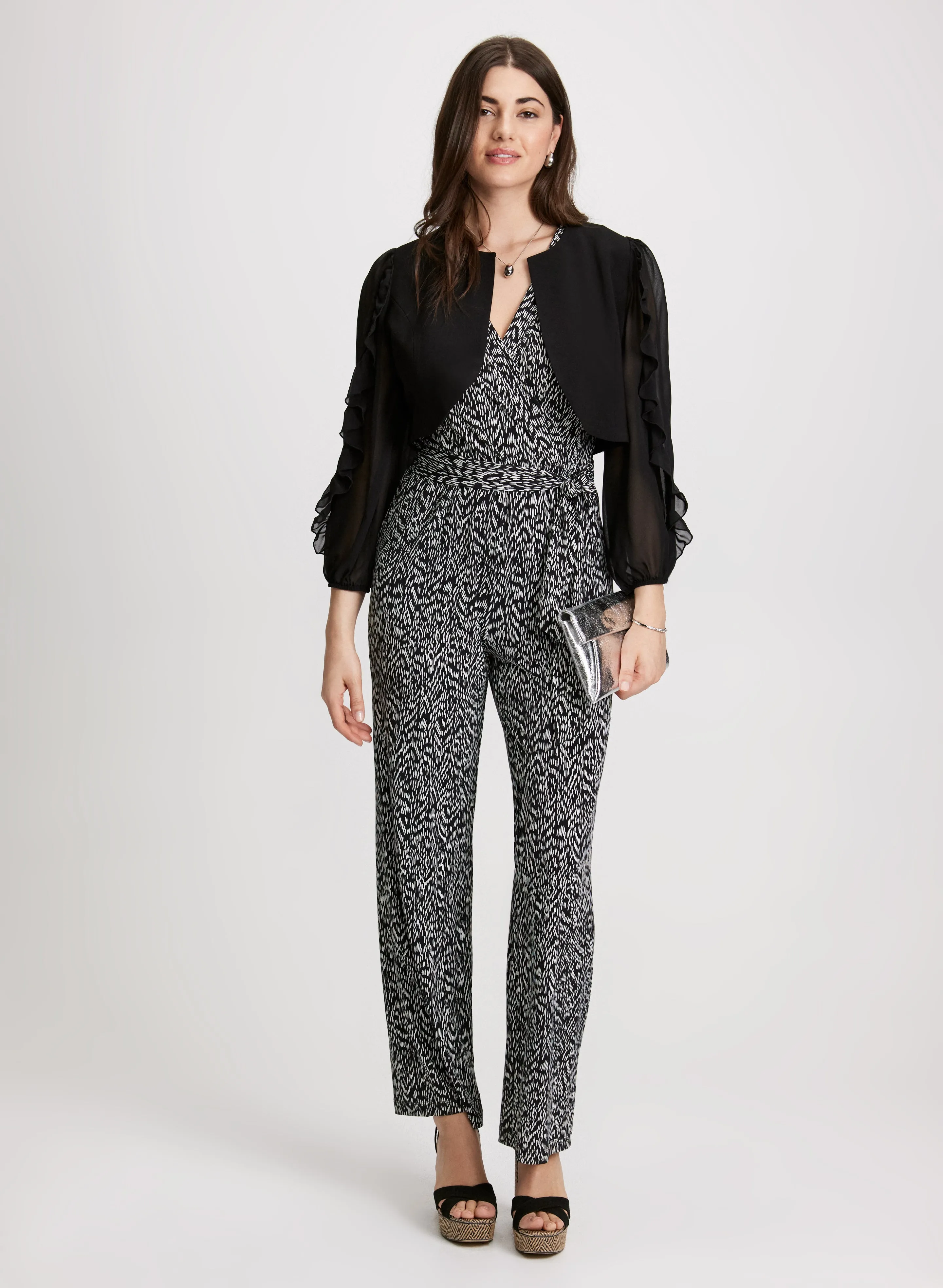 Sheer Ruffled Sleeve Bolero sold by Laura product image thumbnail 3