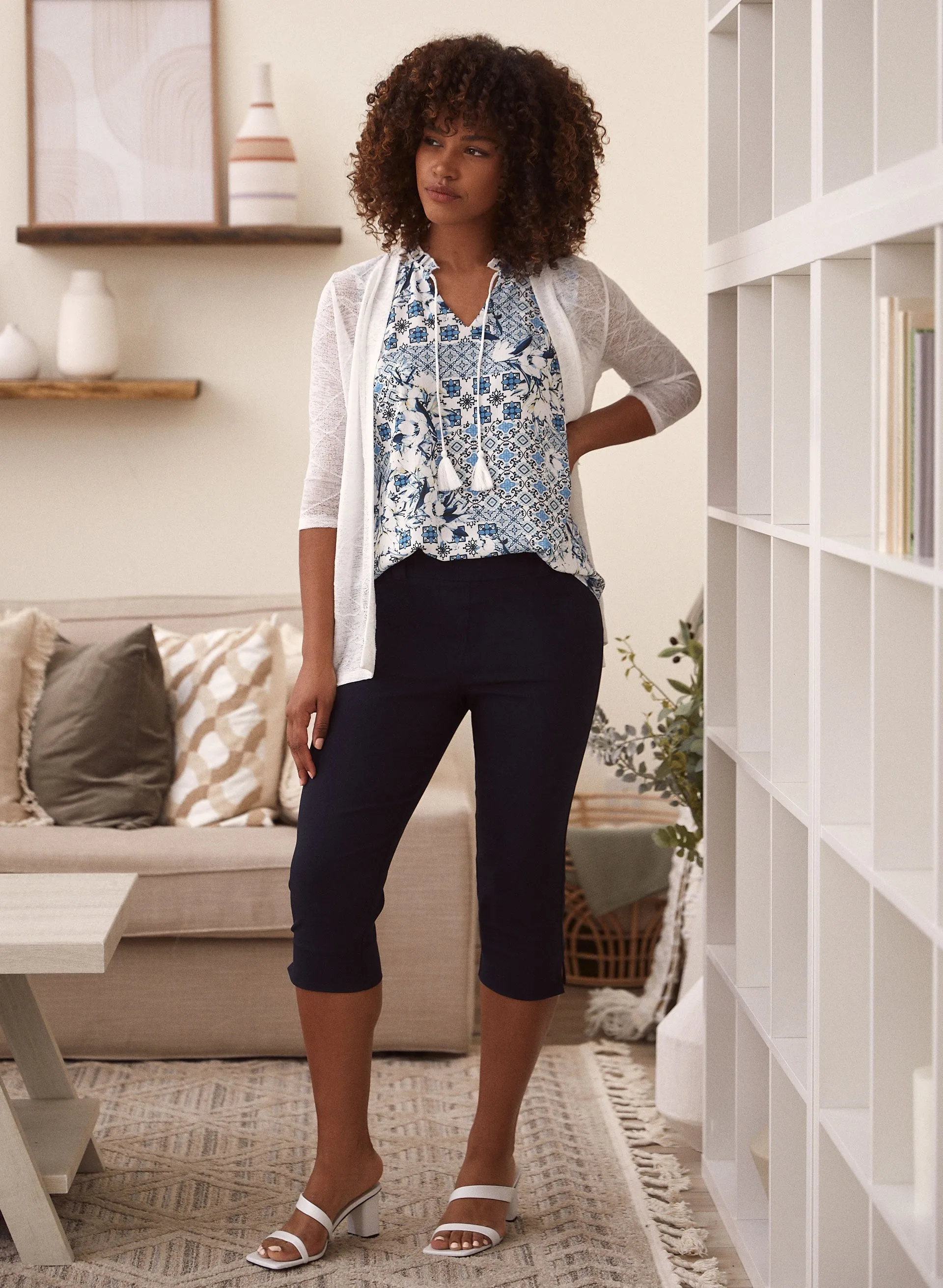 Floral Tile Print Sleeveless Blouse sold by Laura product image thumbnail 3