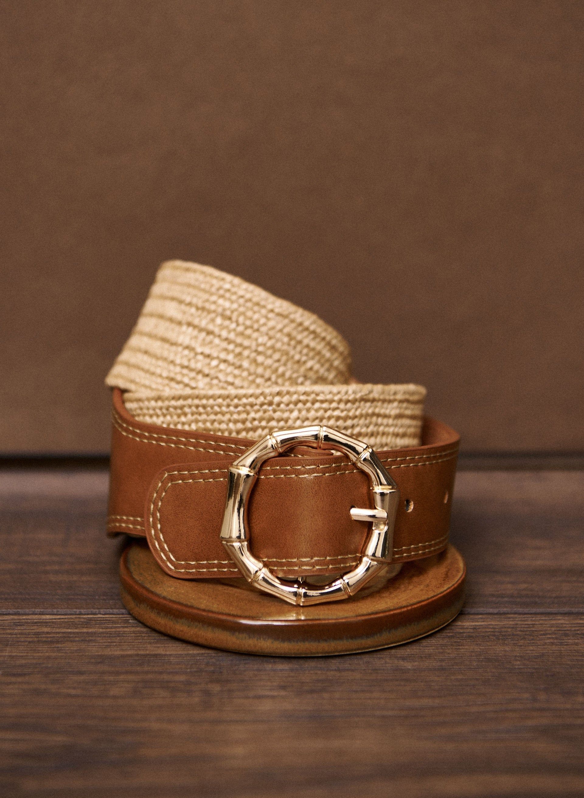 Bamboo Buckle Elastic Belt sold by Laura