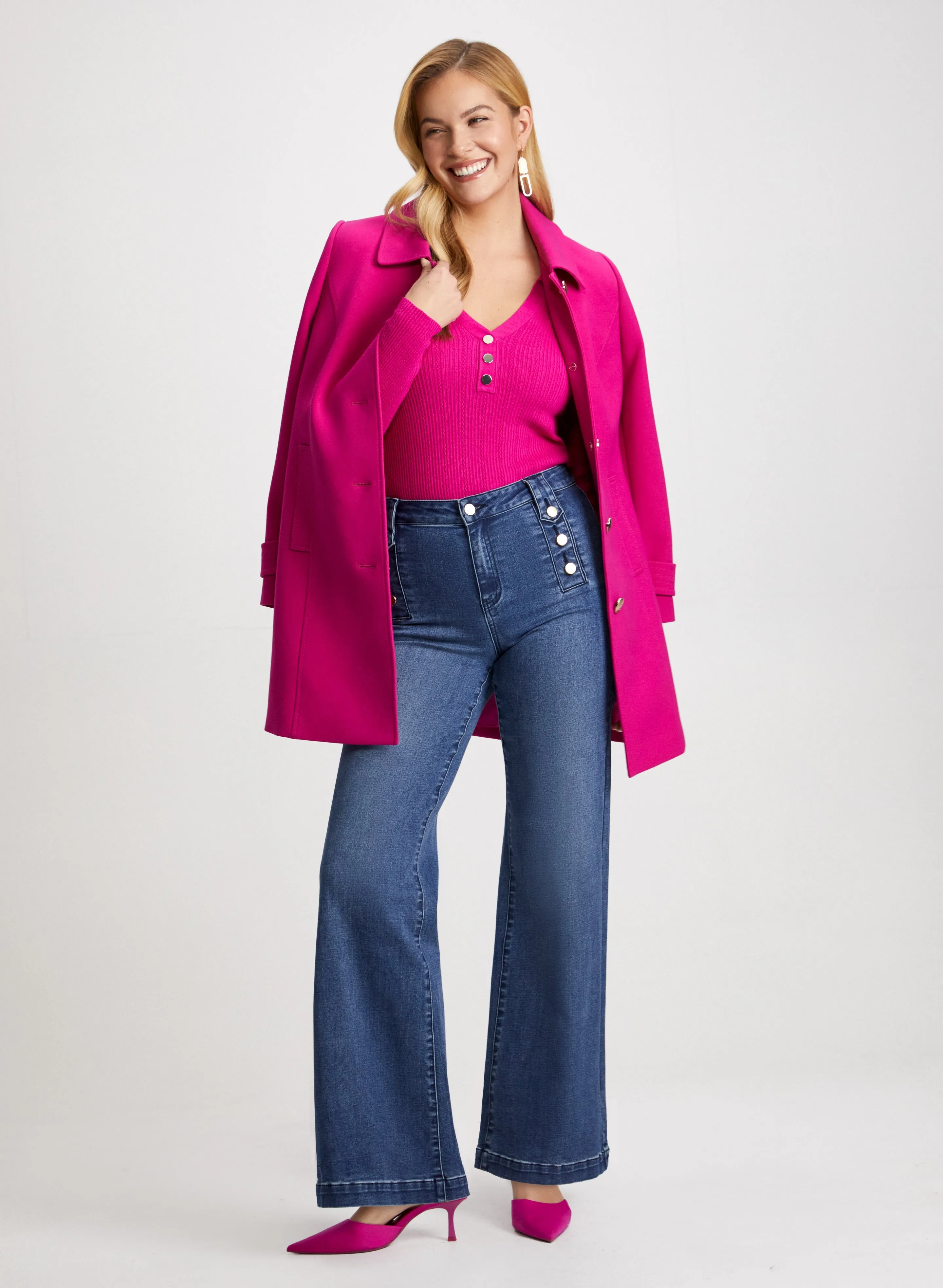 Tricotine Trench & Wide Leg Jeans sold by Laura