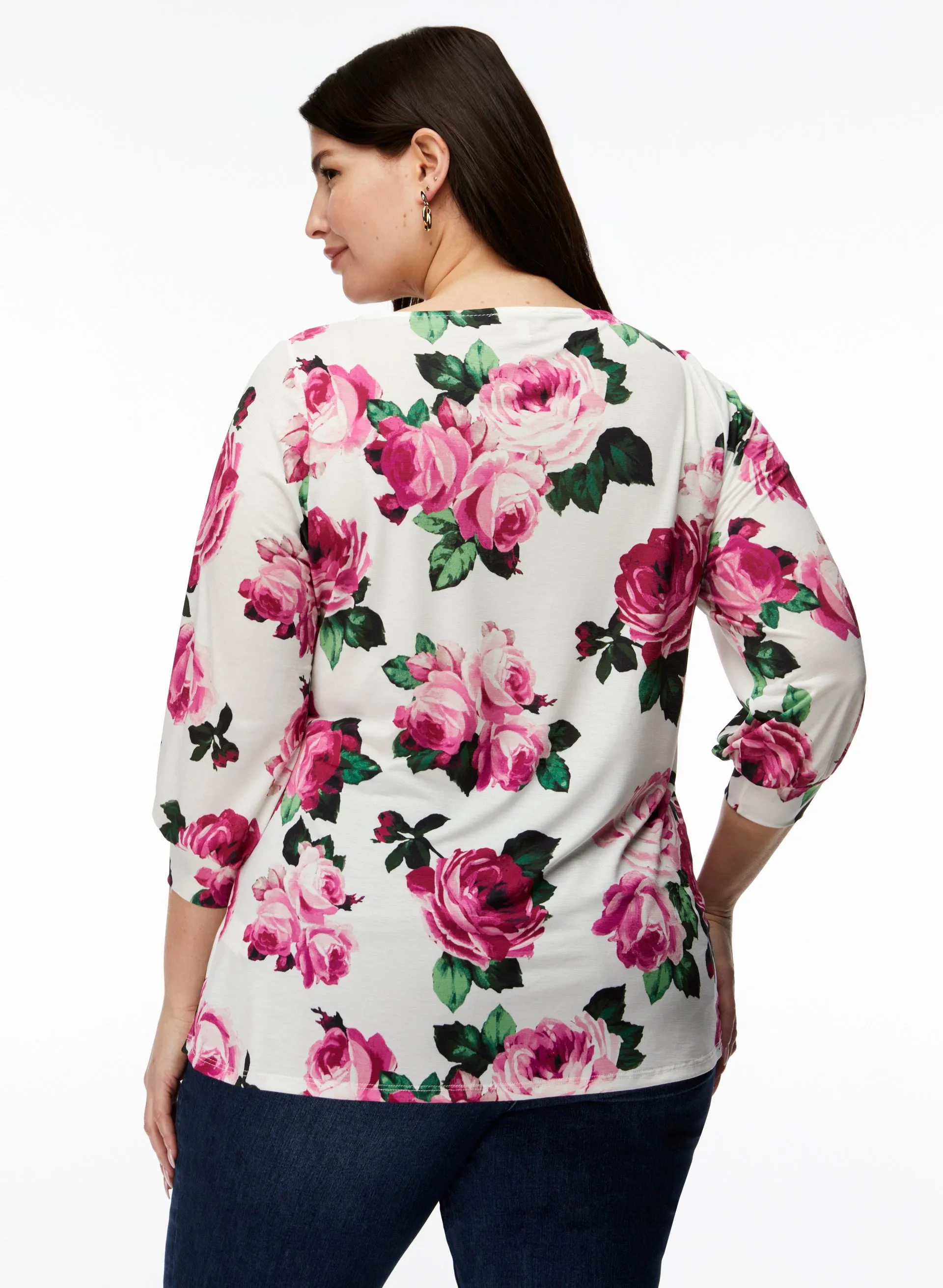 Floral Print 3/4 Sleeve Top sold by Laura product image thumbnail 2