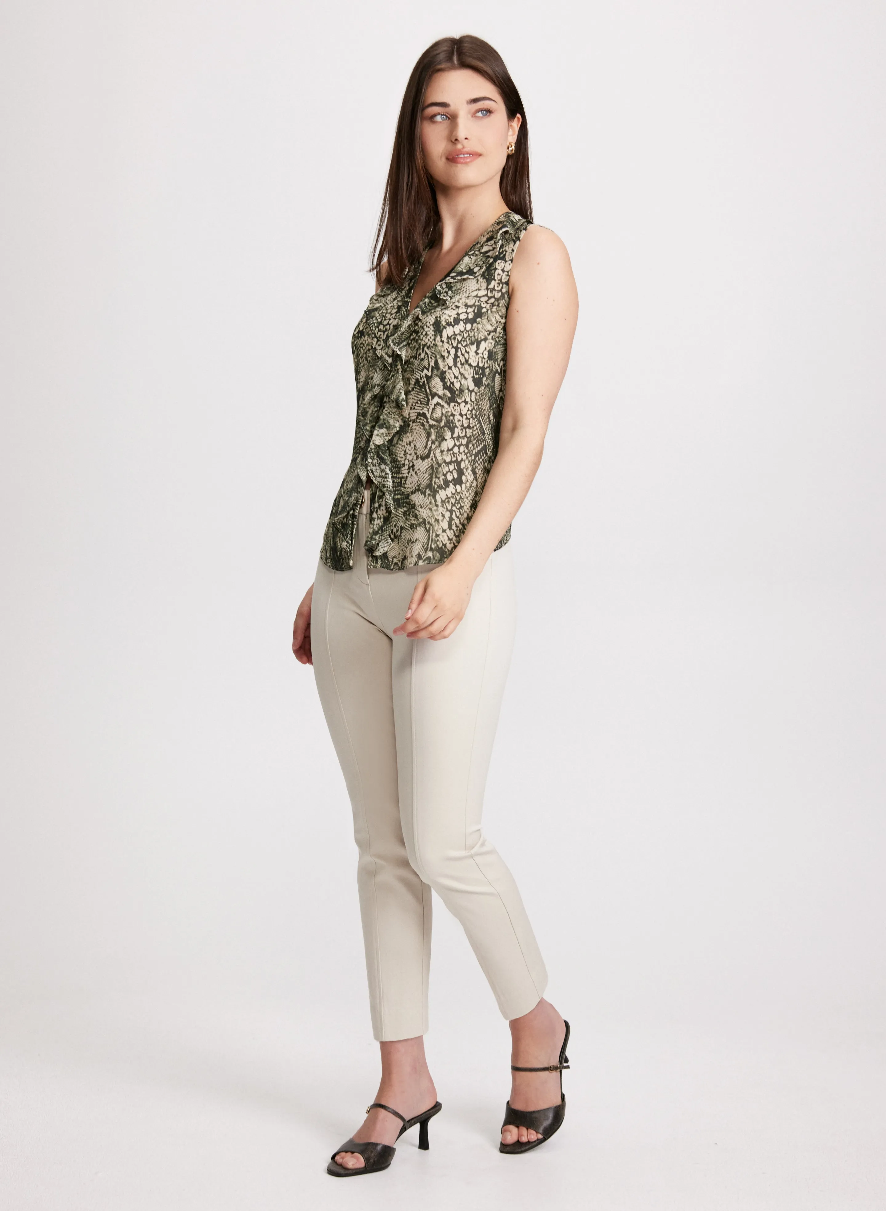 Snake Print Sleeveless Blouse & Slim Leg Pants sold by Laura