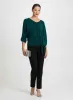 Tie Detail Top & Rhinestone Slit Pants sold by Laura