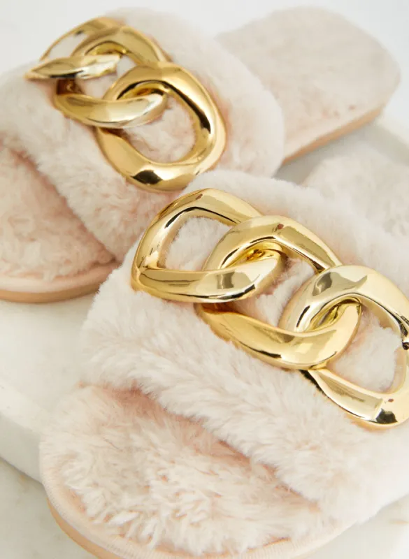 Faux Fur Slippers sold by Laura