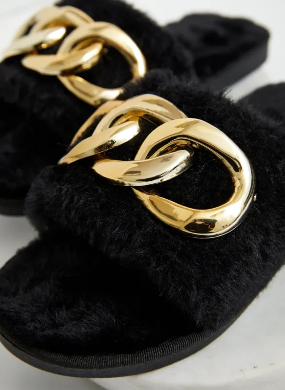 Faux Fur Slippers sold by Laura