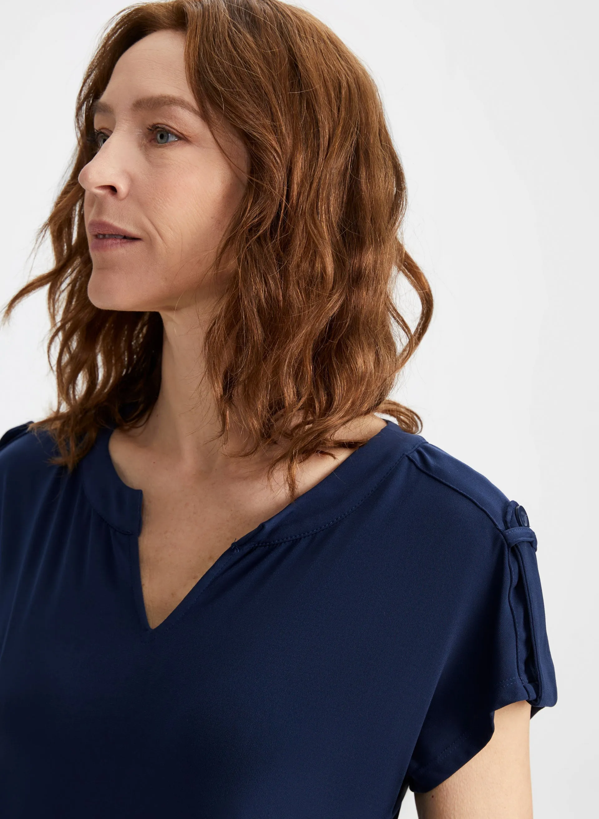 Split V-Neck Shift Dress sold by Laura product image thumbnail 4