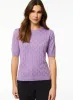 Short Sleeve Pointelle Sweater sold by Laura