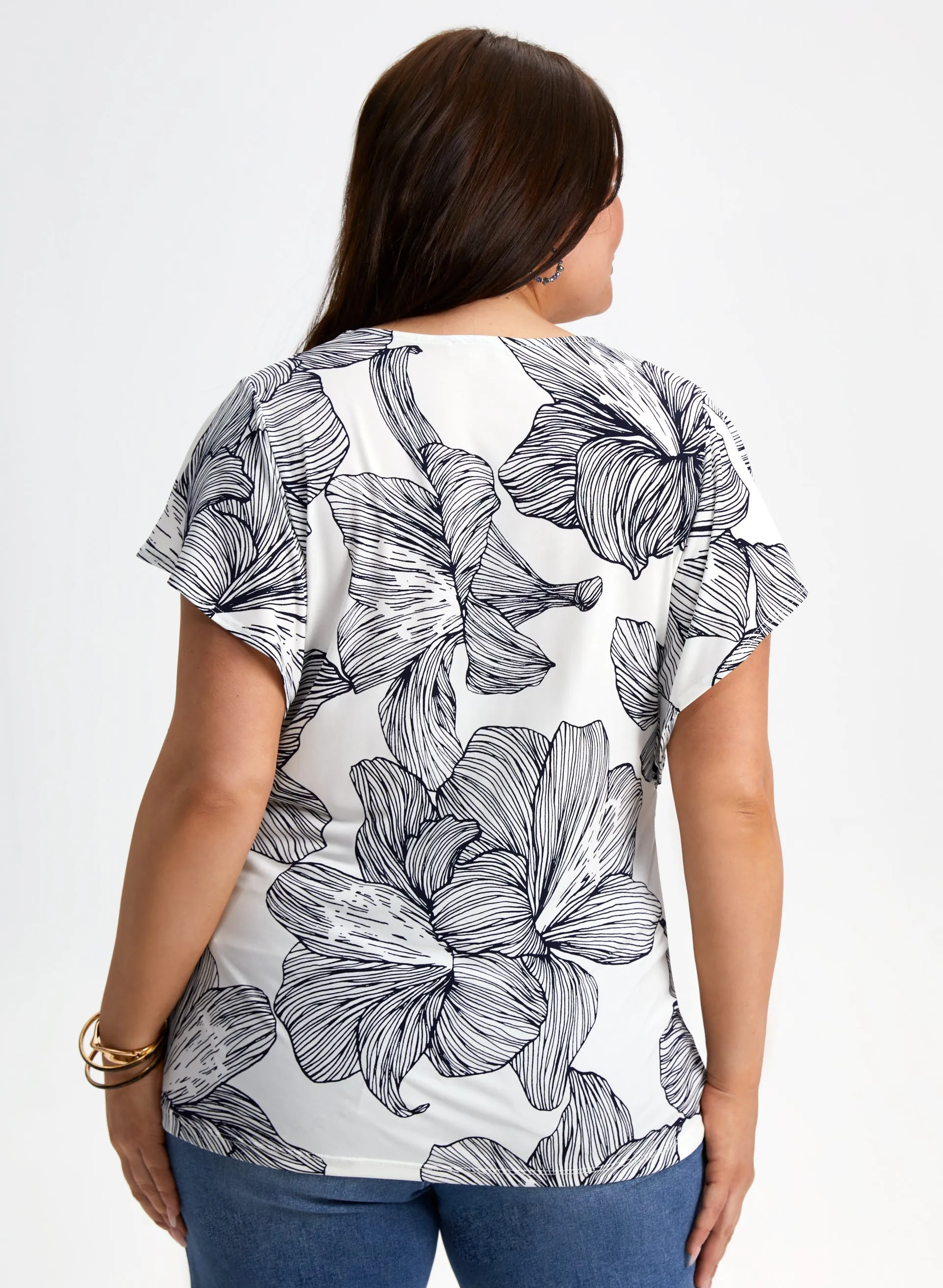 Floral Print Short Sleeve Top sold by Laura product image thumbnail 2
