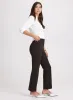 Sofia Vegan Leather Trim Straight-Leg Pants - Regular sold by Laura
