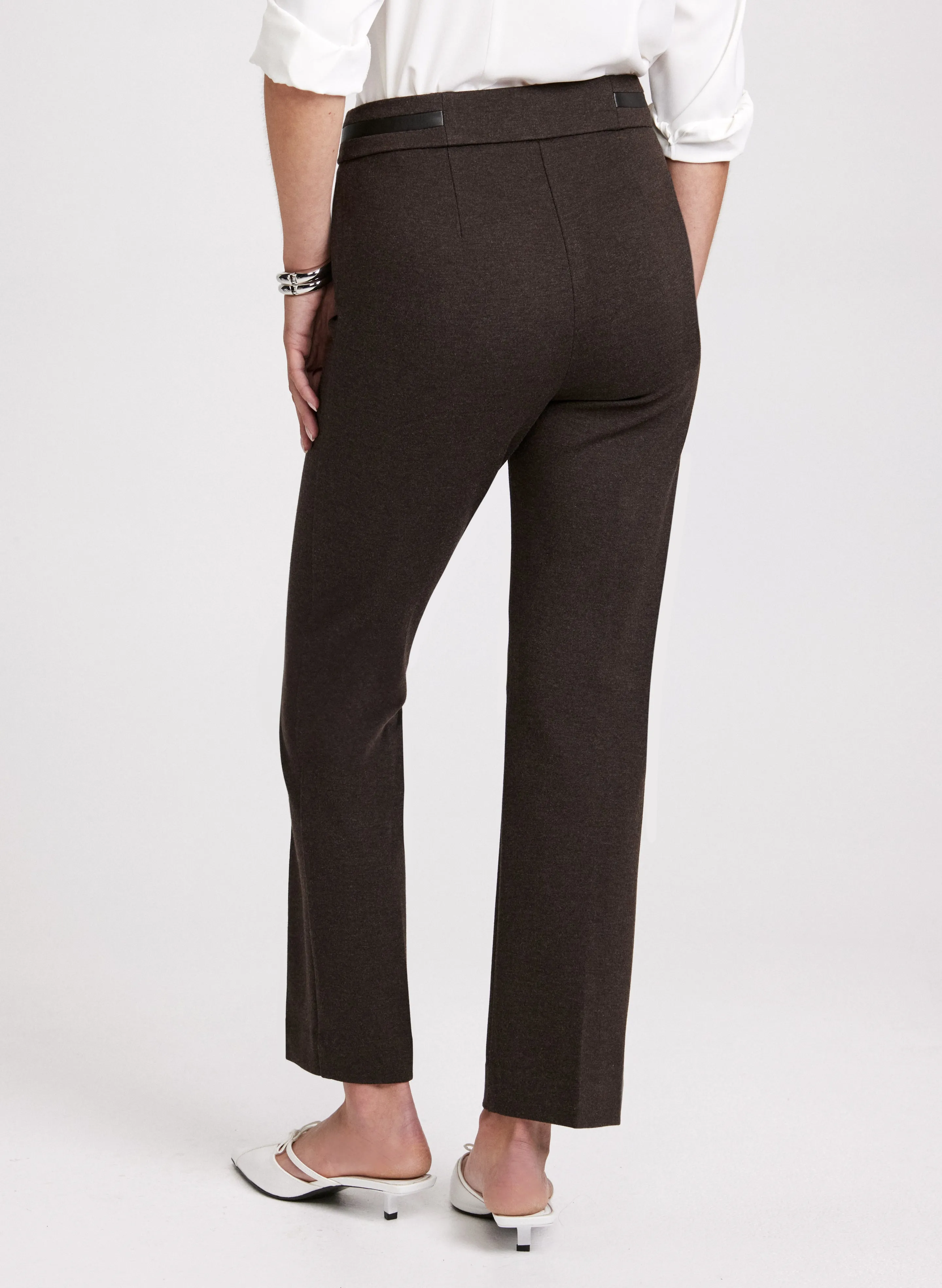 Sofia Vegan Leather Trim Straight-Leg Pants - Regular sold by Laura product image thumbnail 2