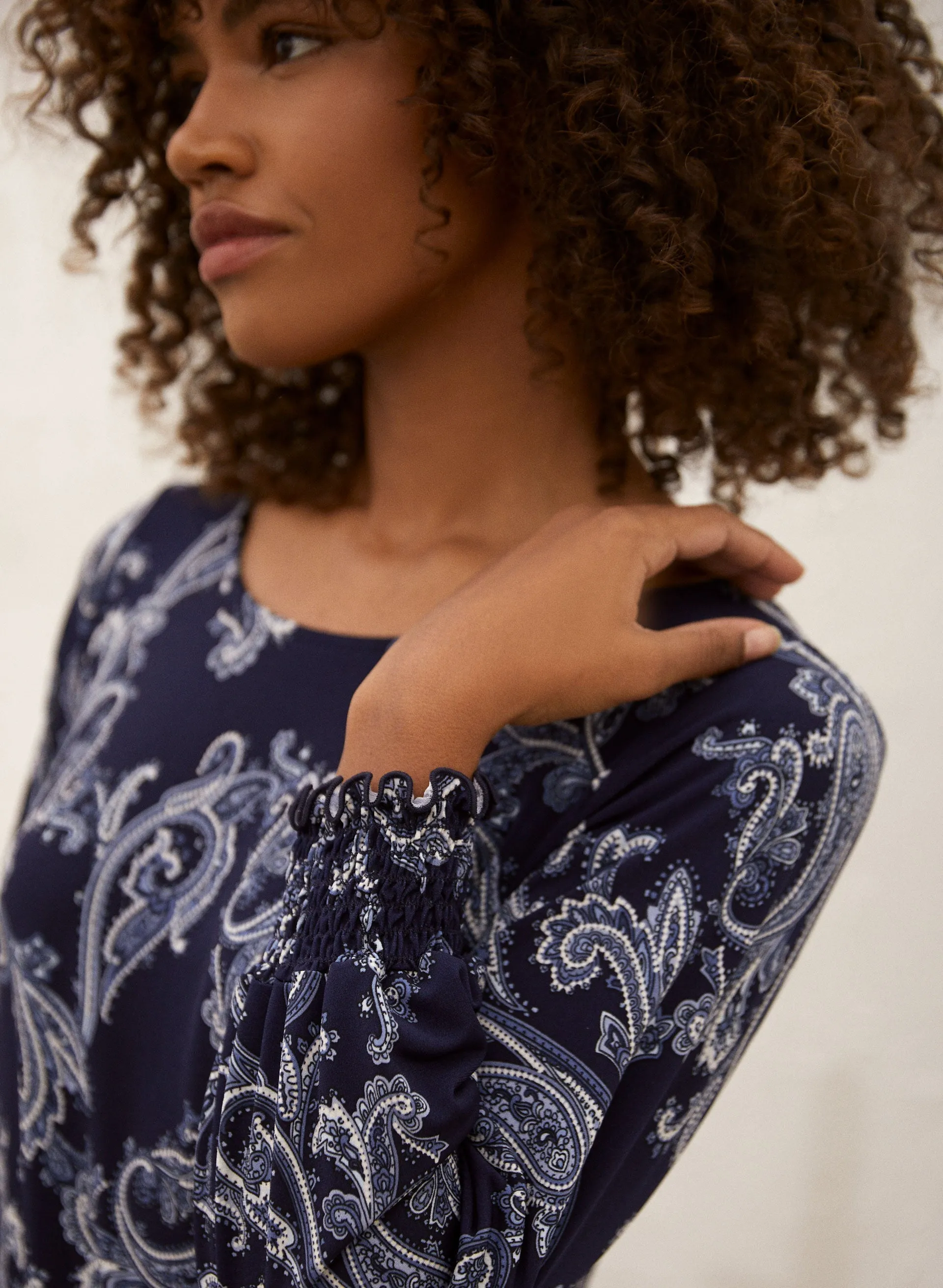 Paisley Print Ruffle Detail Top sold by Laura product image thumbnail 2