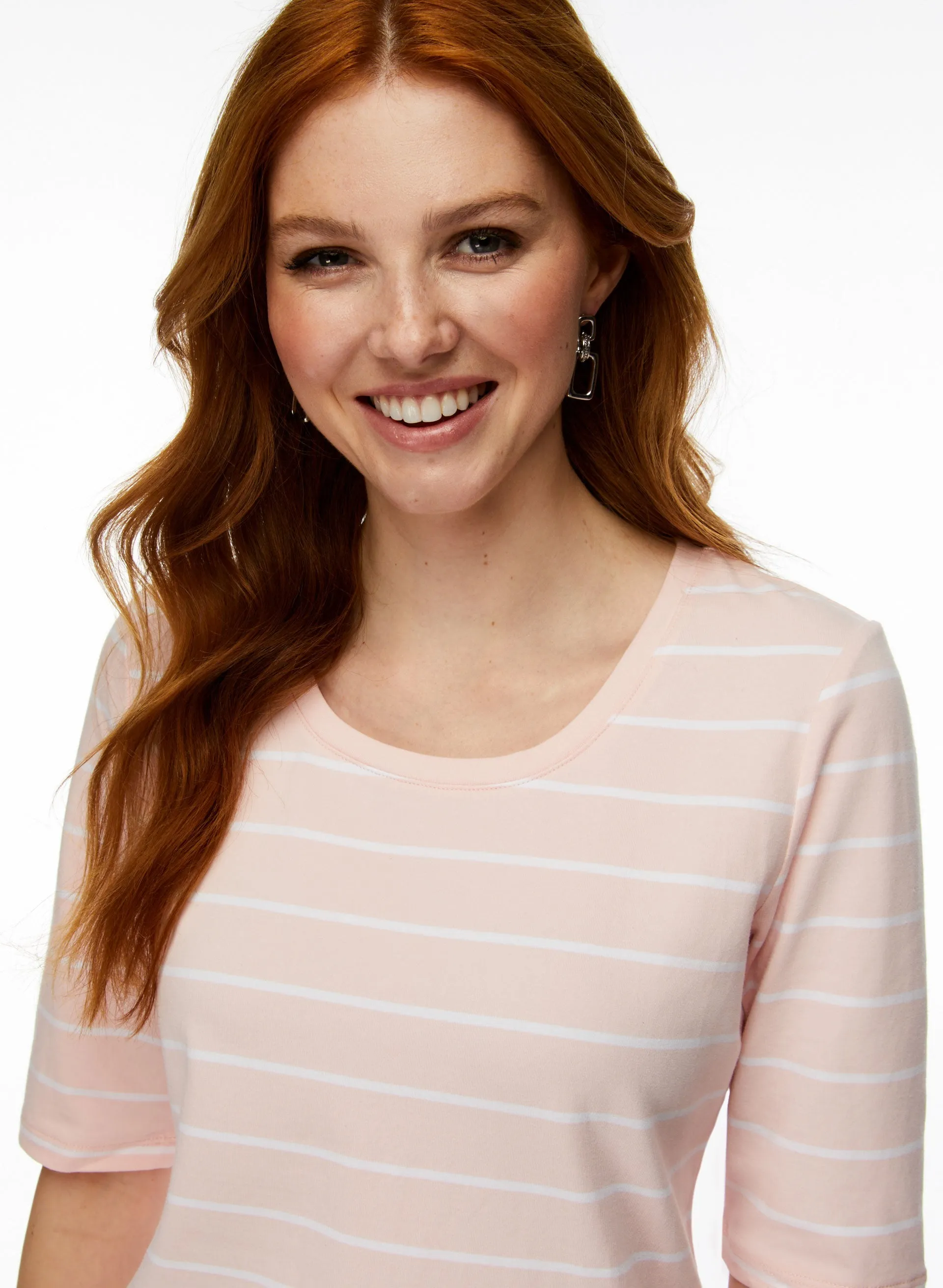 Striped Elbow Sleeve Tee sold by Laura product image thumbnail 3