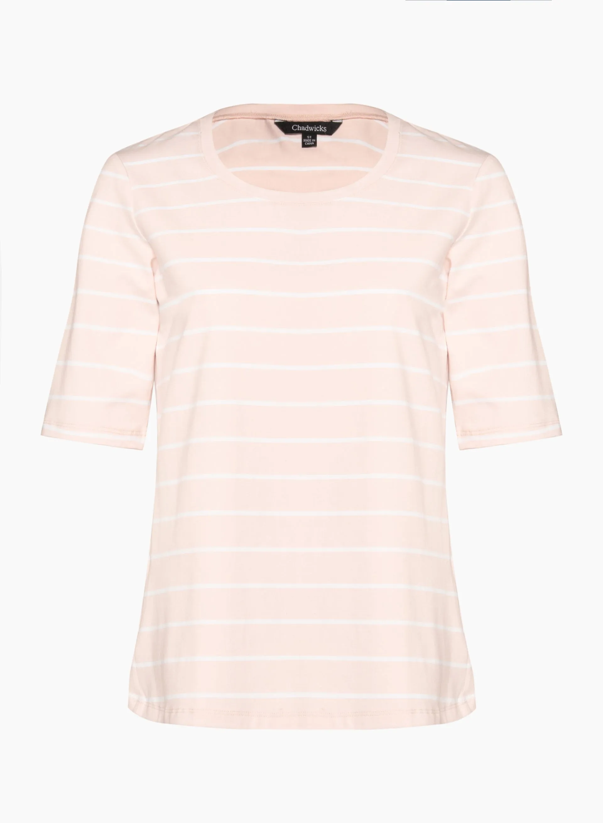 Striped Elbow Sleeve Tee sold by Laura product image thumbnail 5