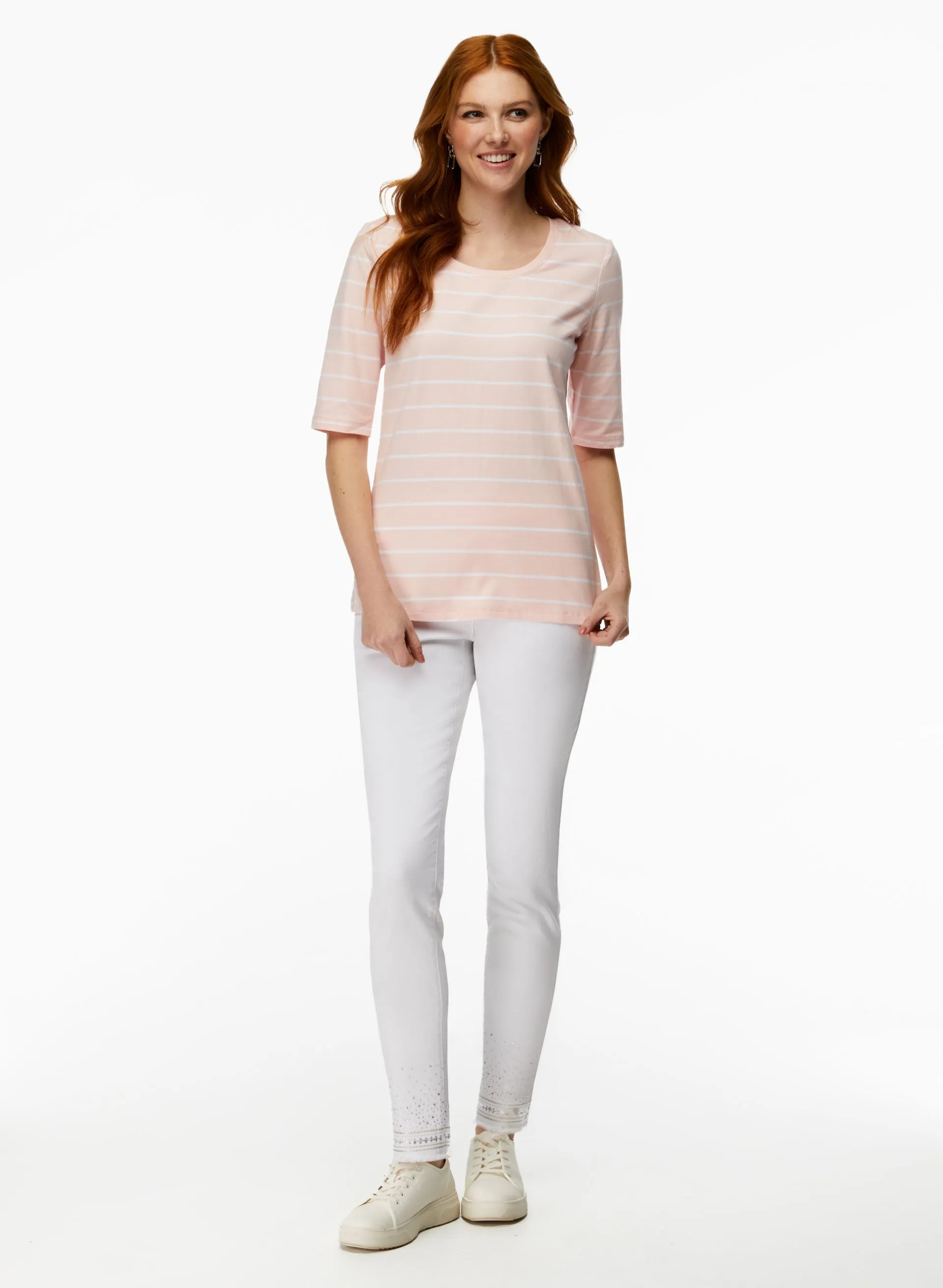 Striped Elbow Sleeve Tee sold by Laura product image thumbnail 4