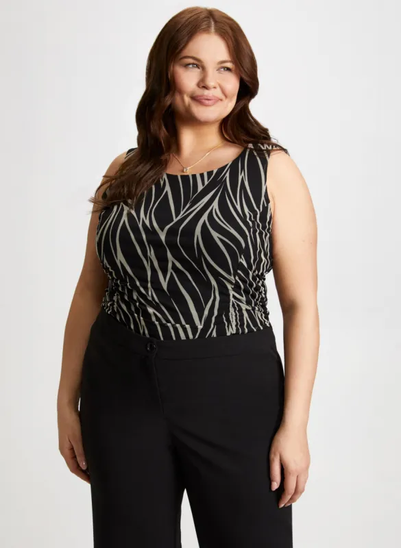Zebra Print Sleeveless Top sold by Laura