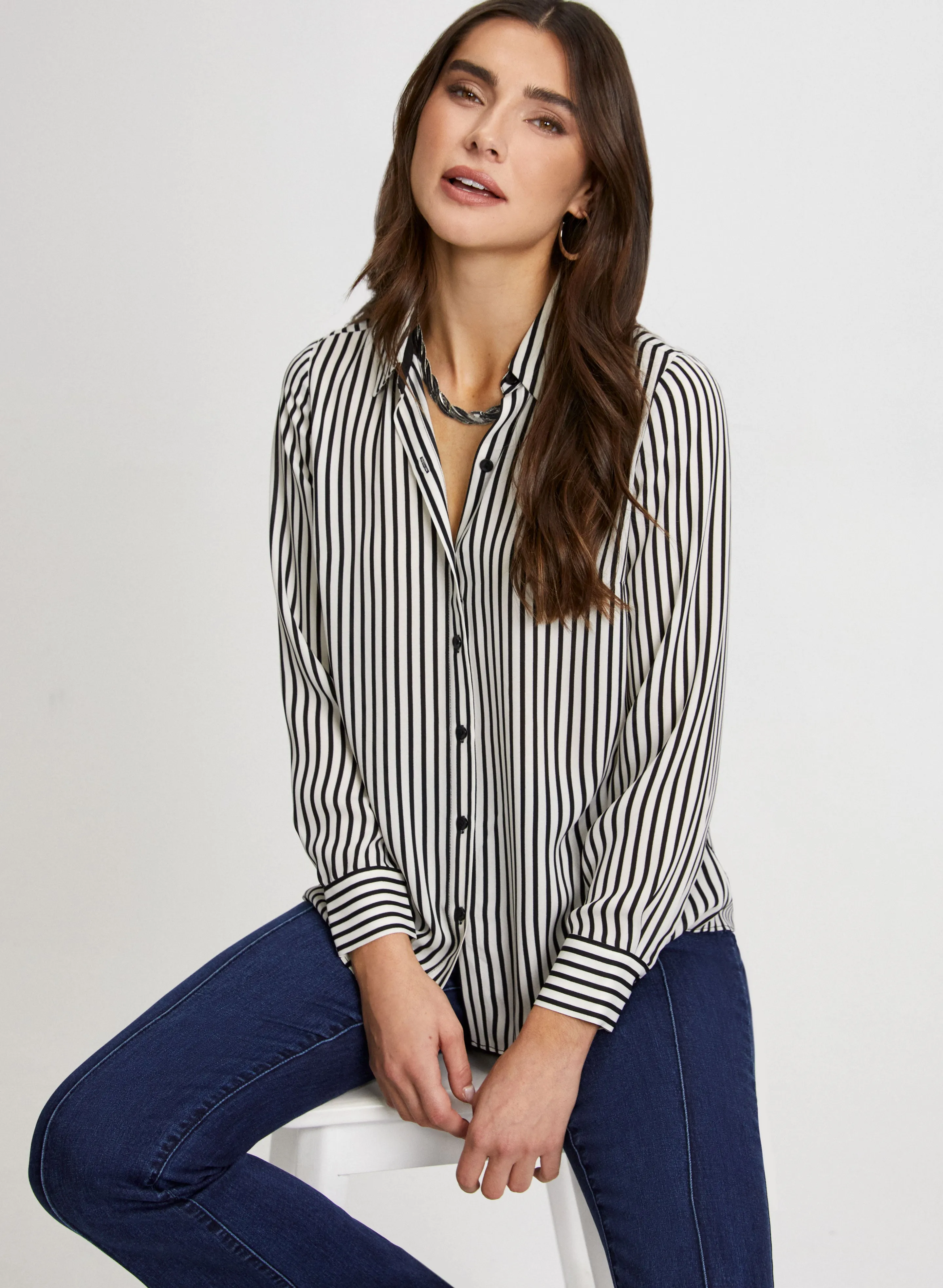 Stripe Print Blouse sold by Laura product image thumbnail 5